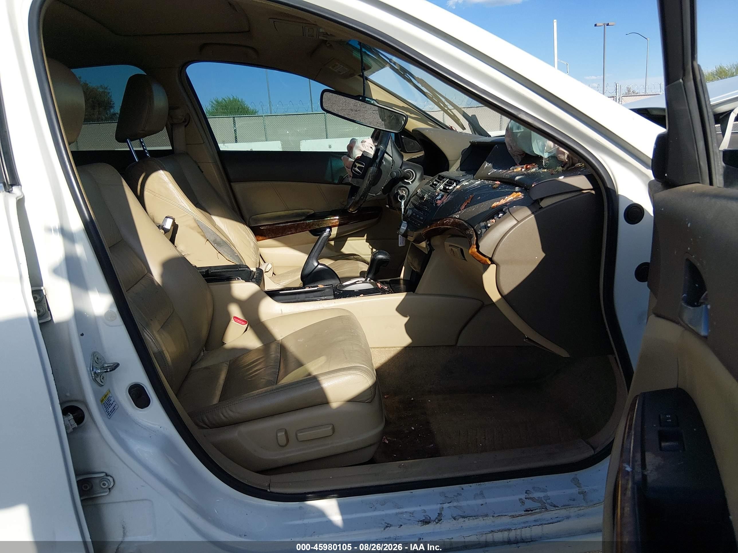 2009 Honda Accord 3.5 Ex-l White vin: 1HGCP36859A046360