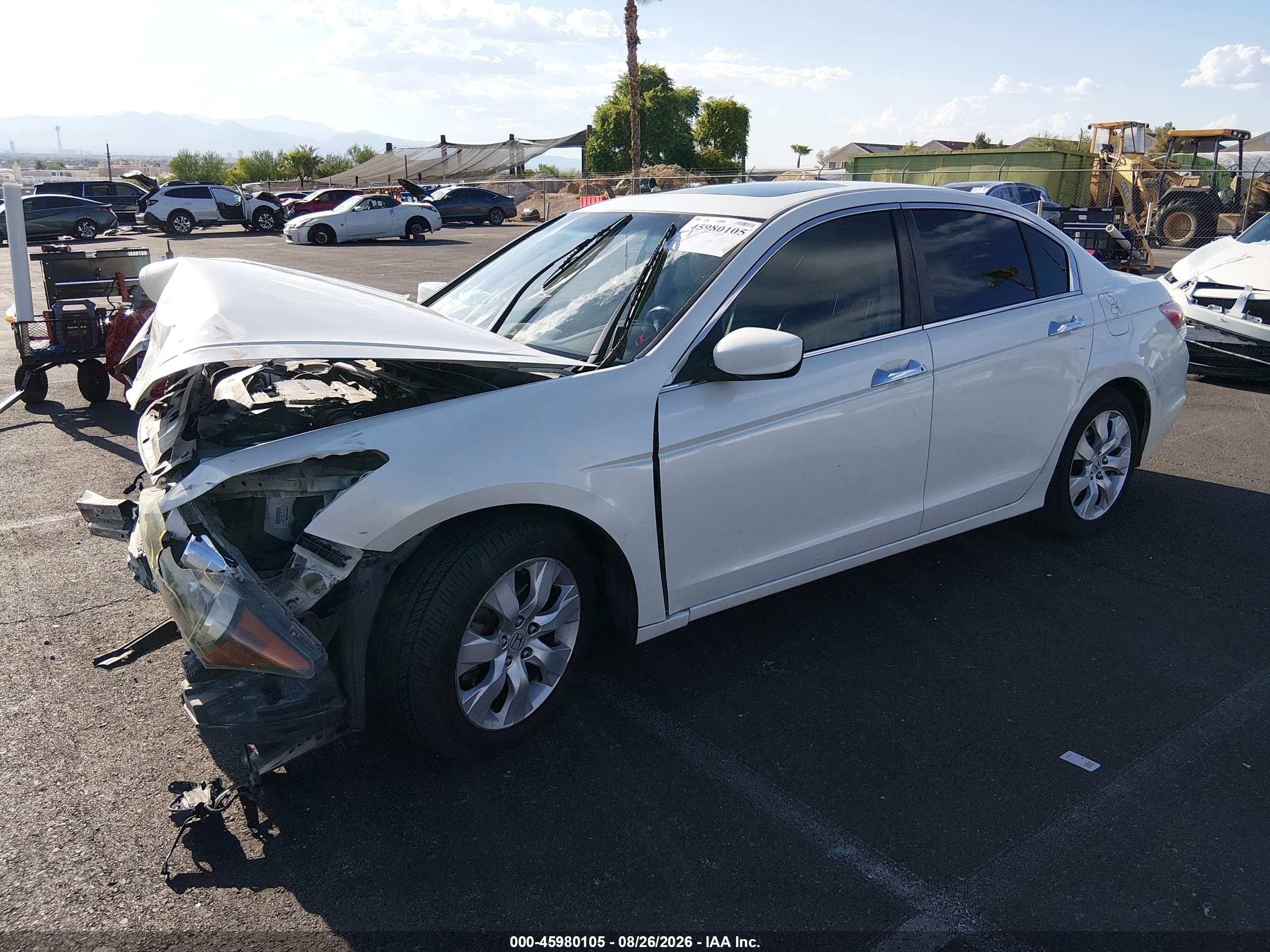 2009 Honda Accord 3.5 Ex-l White vin: 1HGCP36859A046360