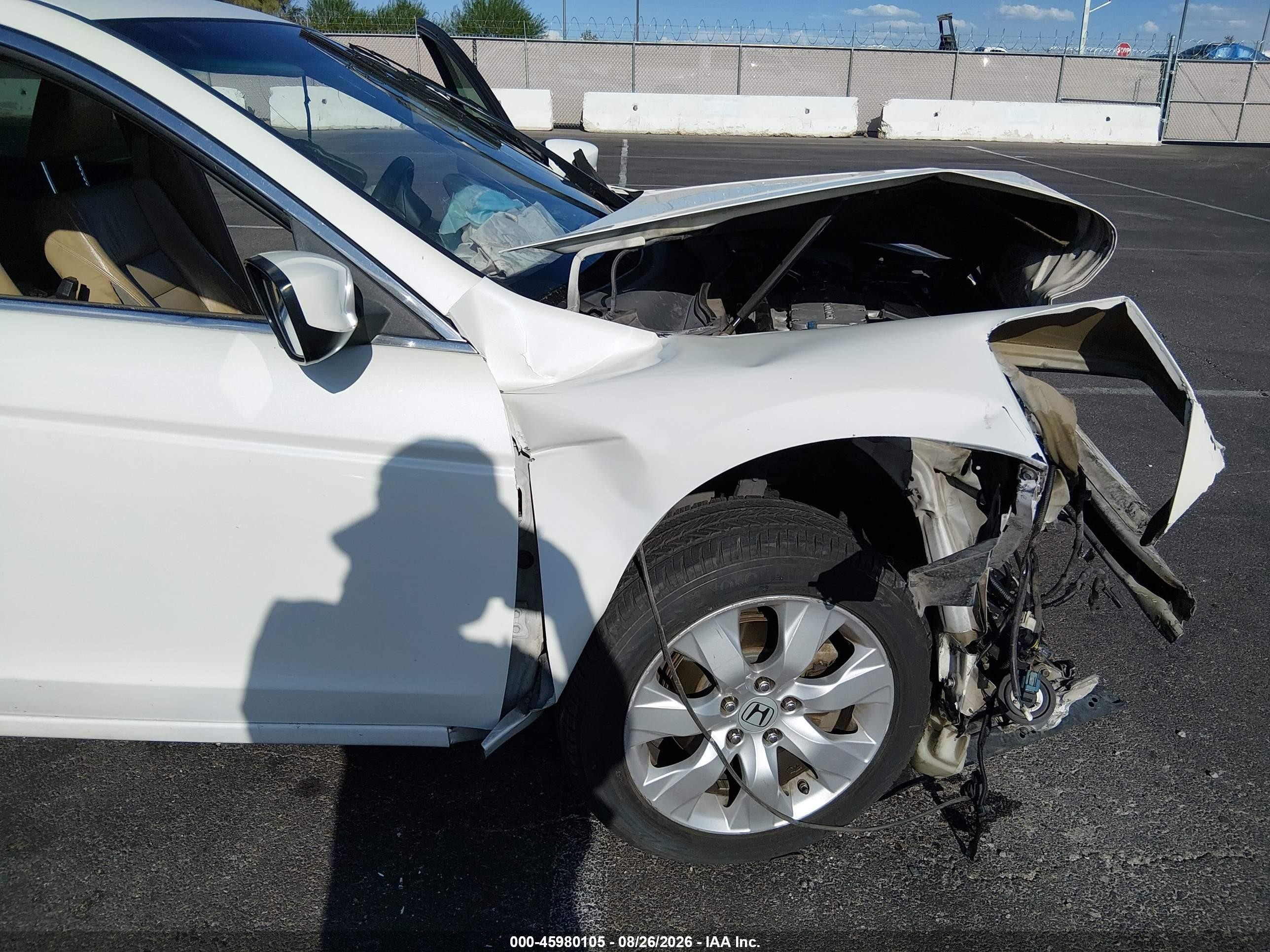 2009 Honda Accord 3.5 Ex-l White vin: 1HGCP36859A046360