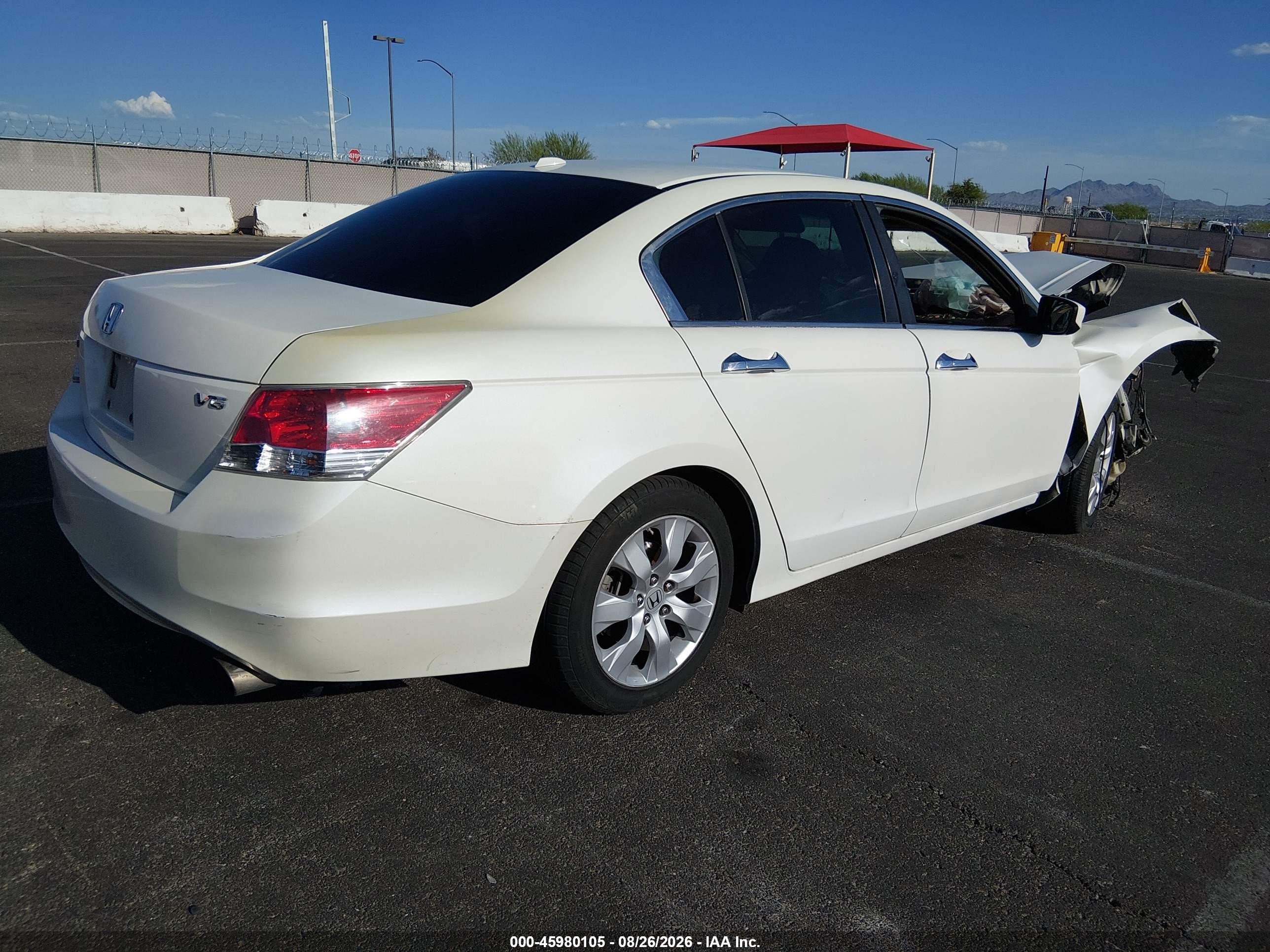 2009 Honda Accord 3.5 Ex-l White vin: 1HGCP36859A046360