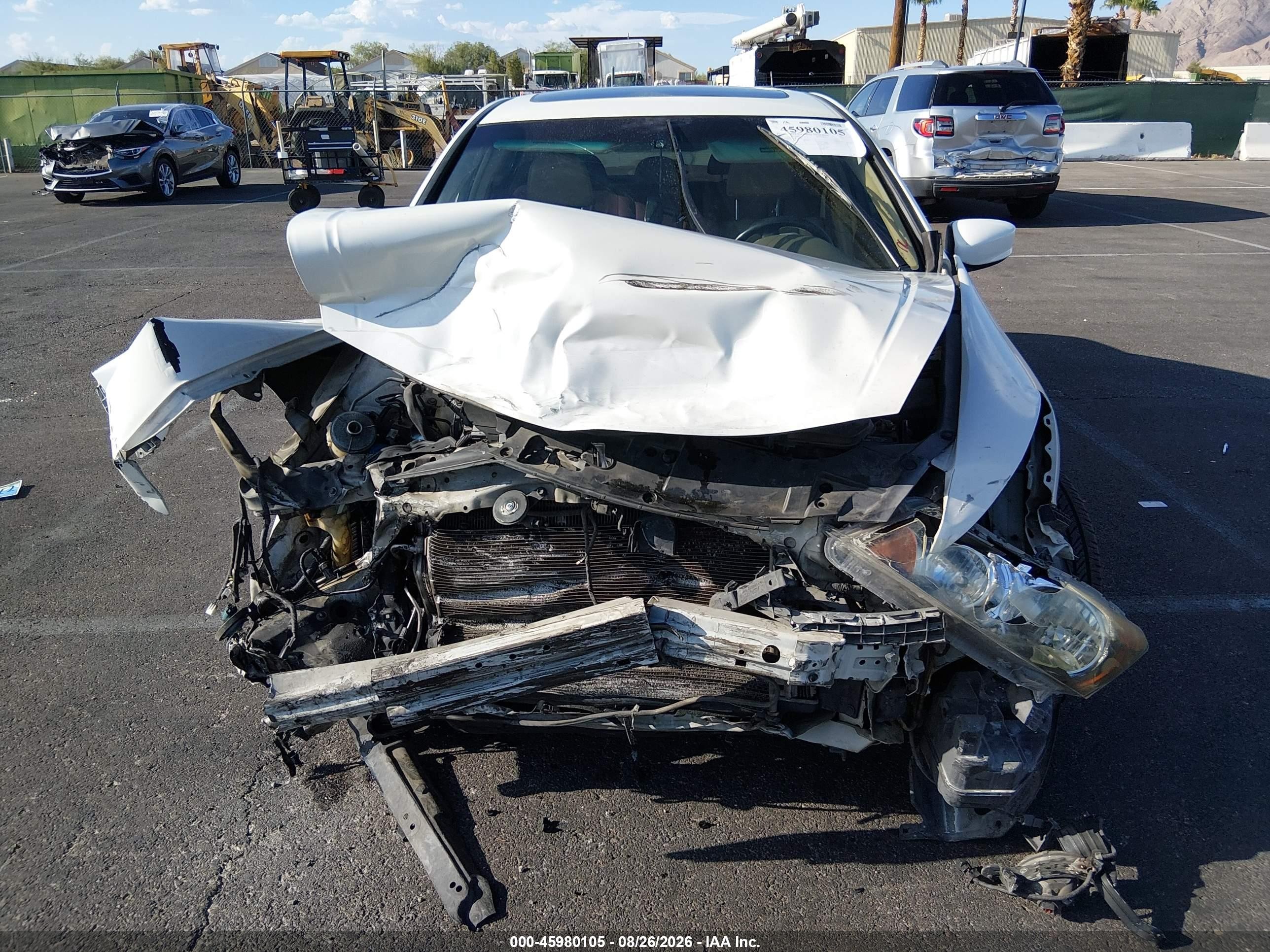 2009 Honda Accord 3.5 Ex-l White vin: 1HGCP36859A046360