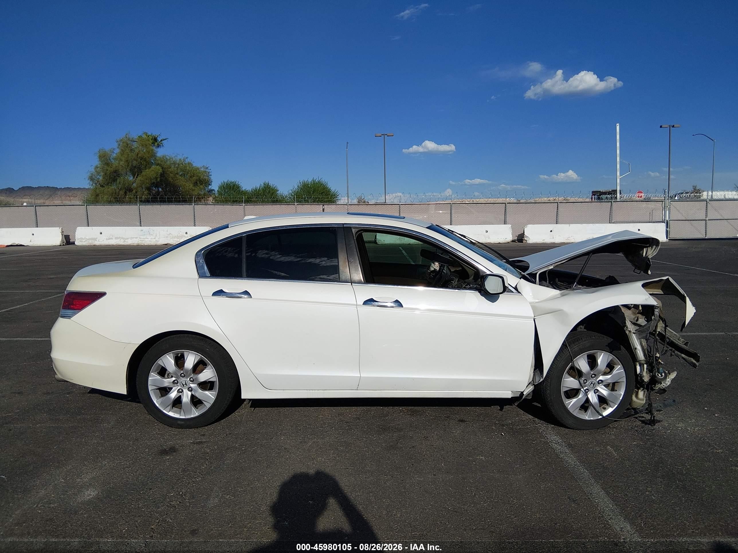 2009 Honda Accord 3.5 Ex-l White vin: 1HGCP36859A046360