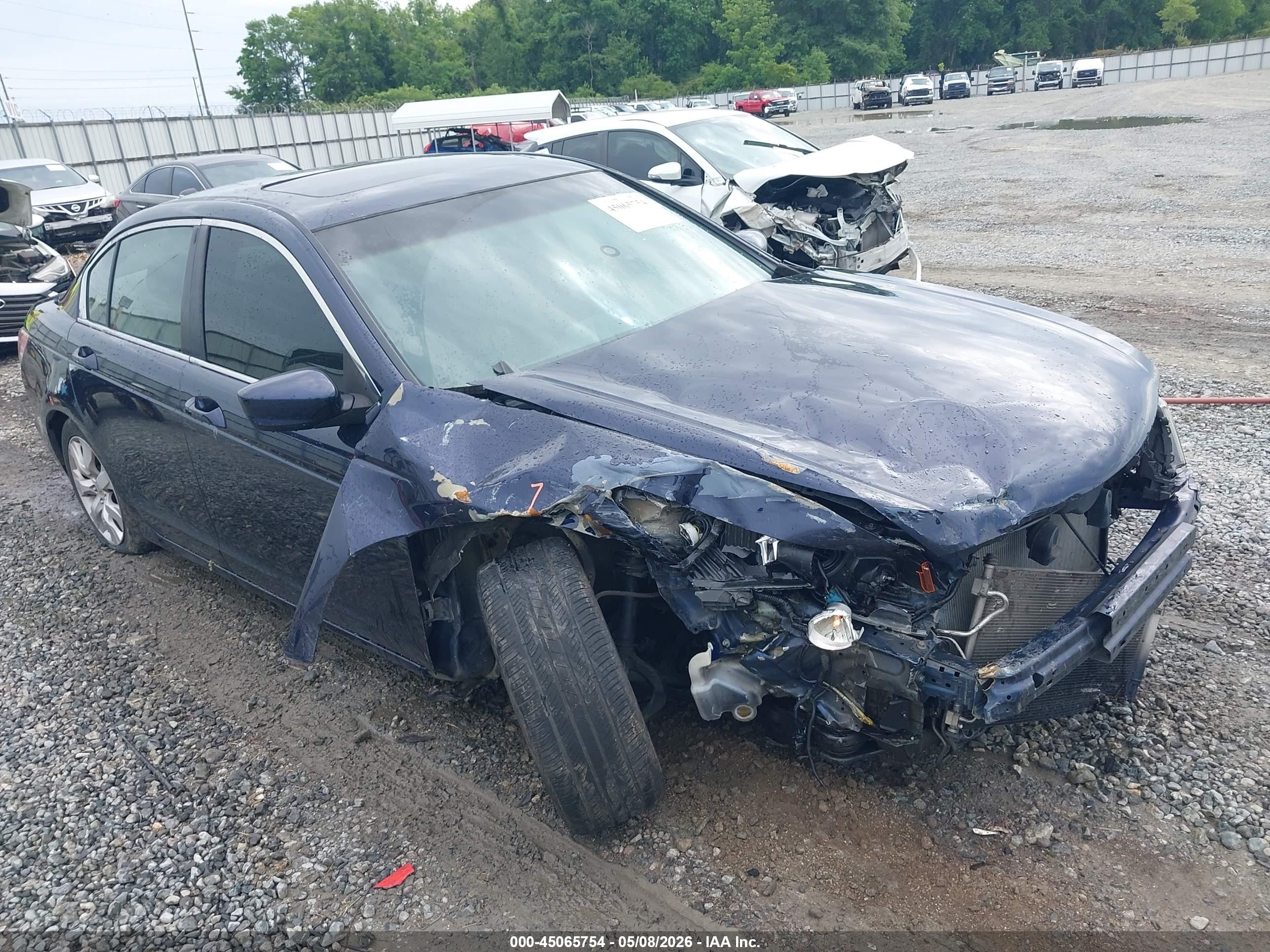 2009 Honda Accord 3.5 Ex-l Blue vin: 1HGCP36859A048674