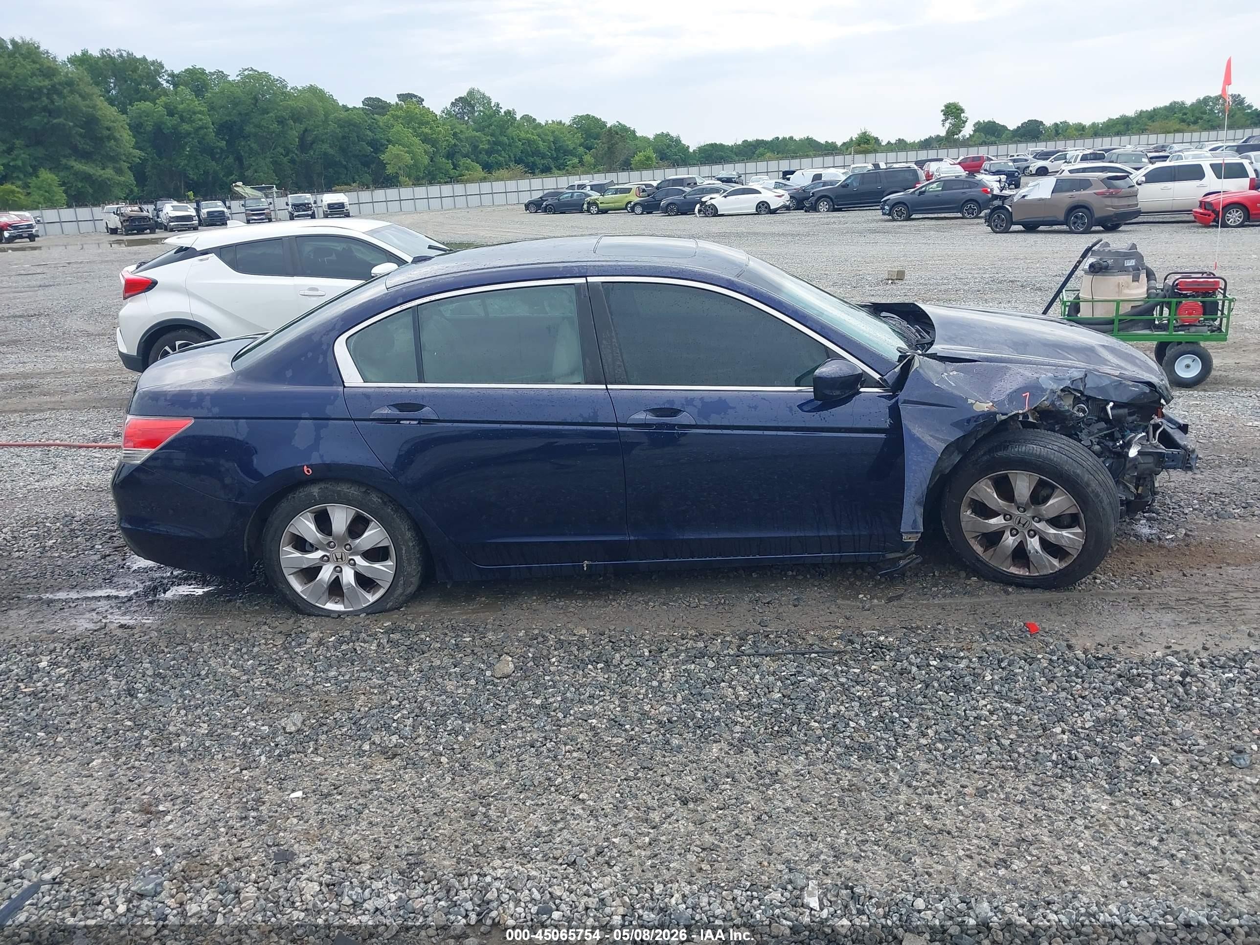 2009 Honda Accord 3.5 Ex-l Blue vin: 1HGCP36859A048674