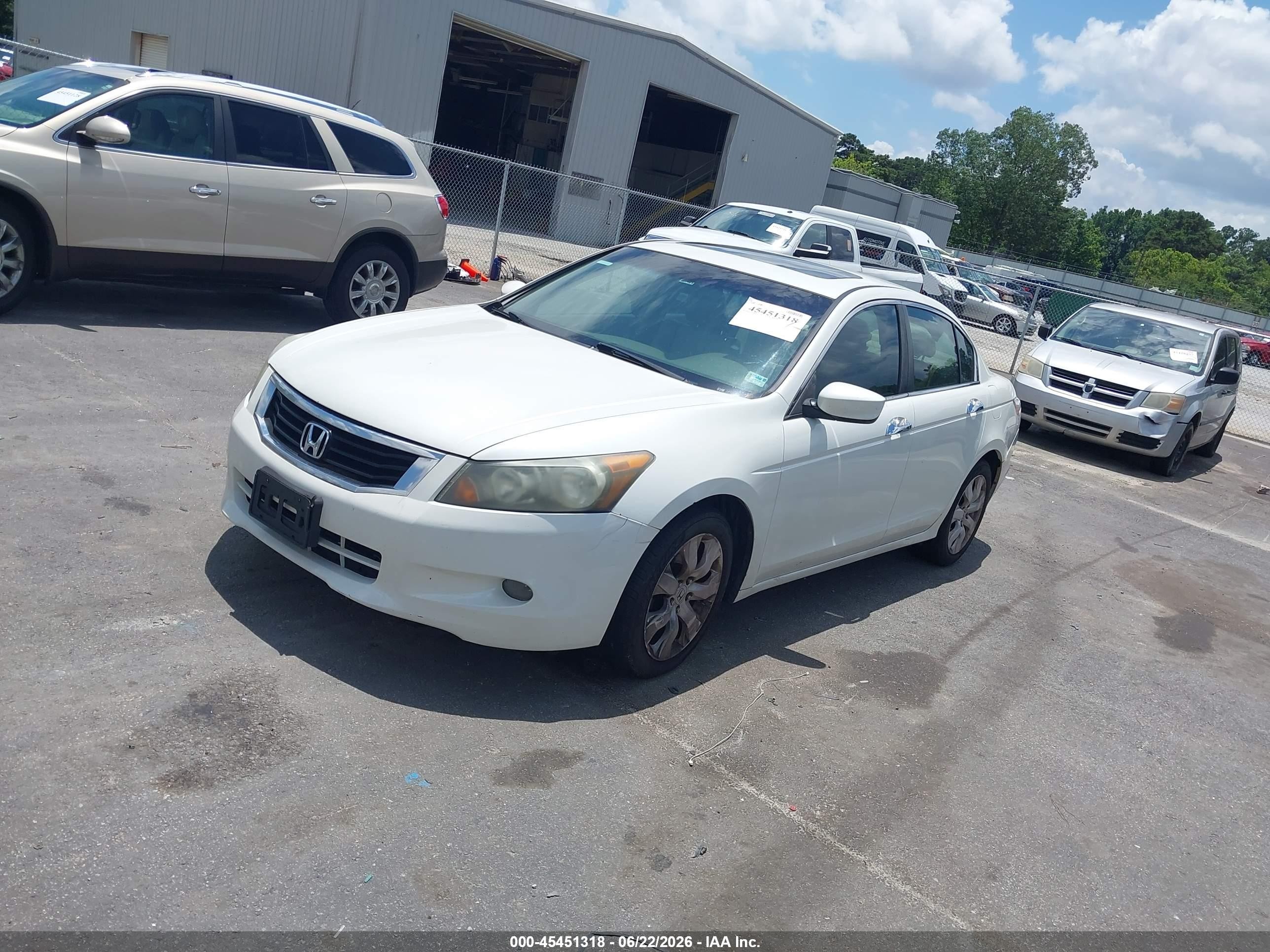 2008 Honda Accord 3.5 Ex-l White vin: 1HGCP36868A027802