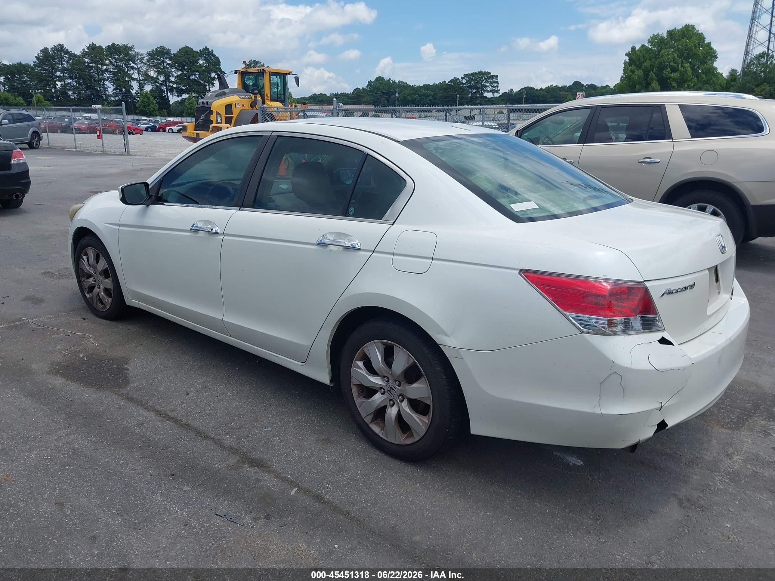 2008 Honda Accord 3.5 Ex-l White vin: 1HGCP36868A027802