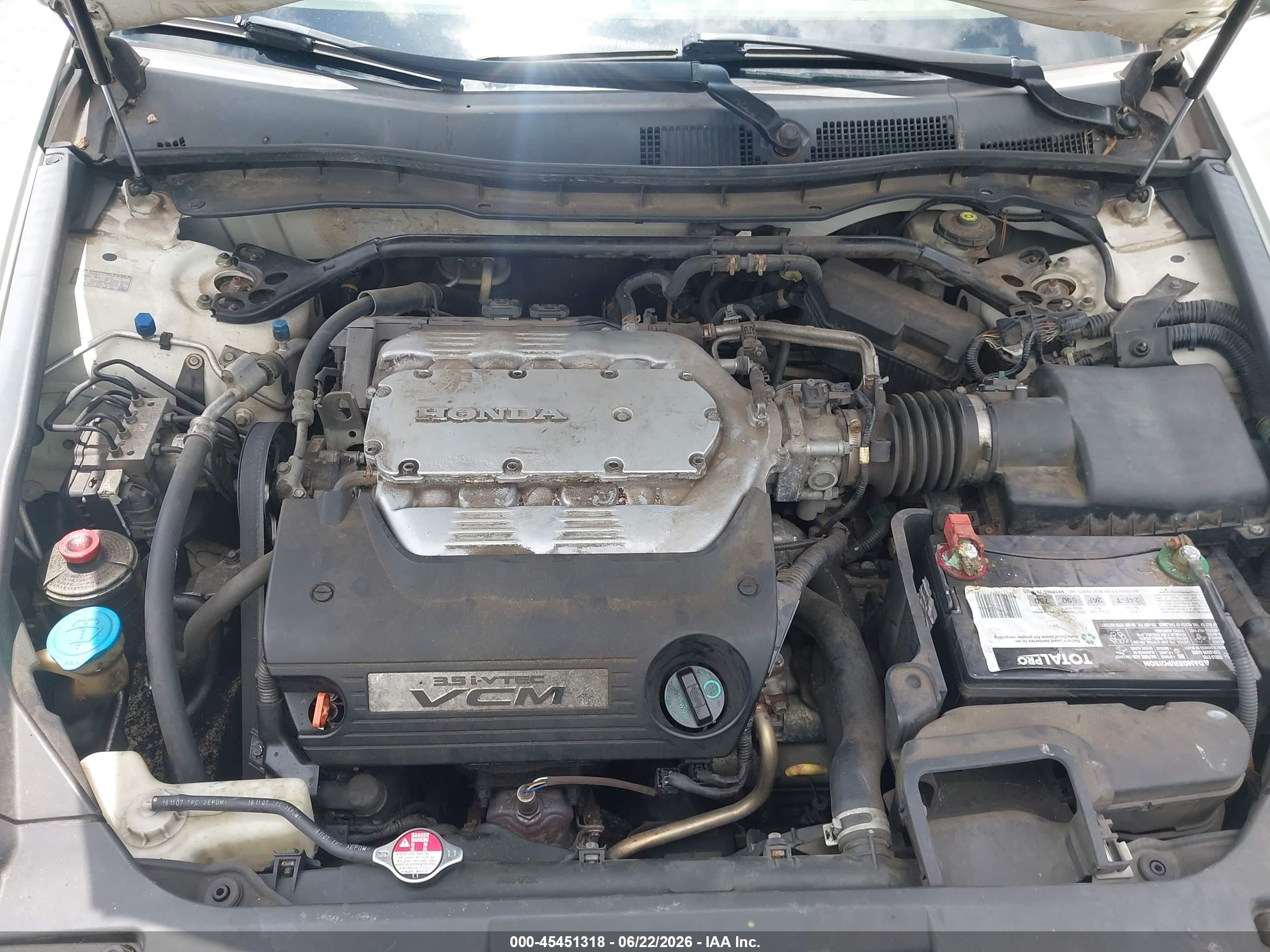 2008 Honda Accord 3.5 Ex-l White vin: 1HGCP36868A027802