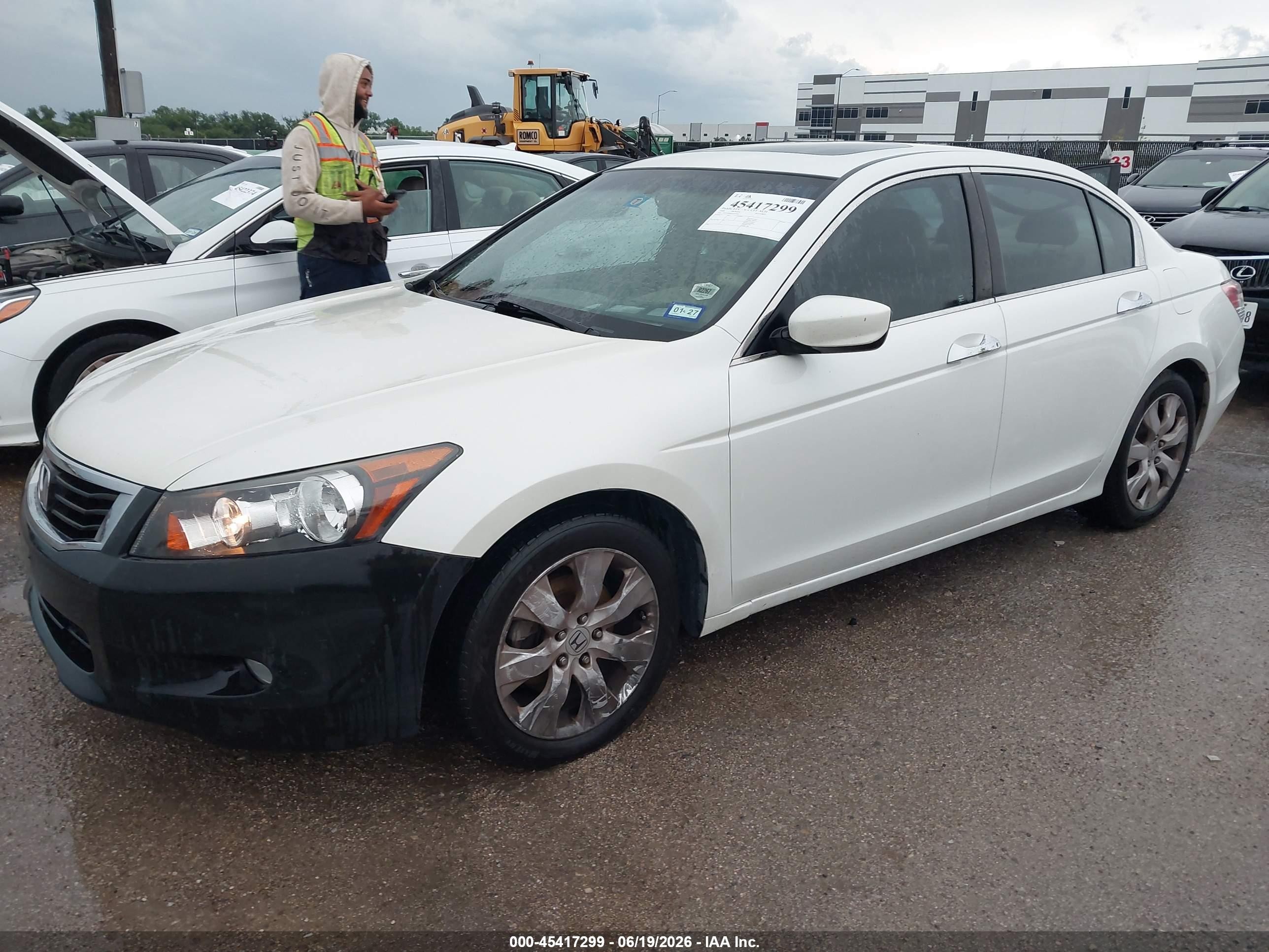 2008 Honda Accord 3.5 Ex-l White vin: 1HGCP36868A037102