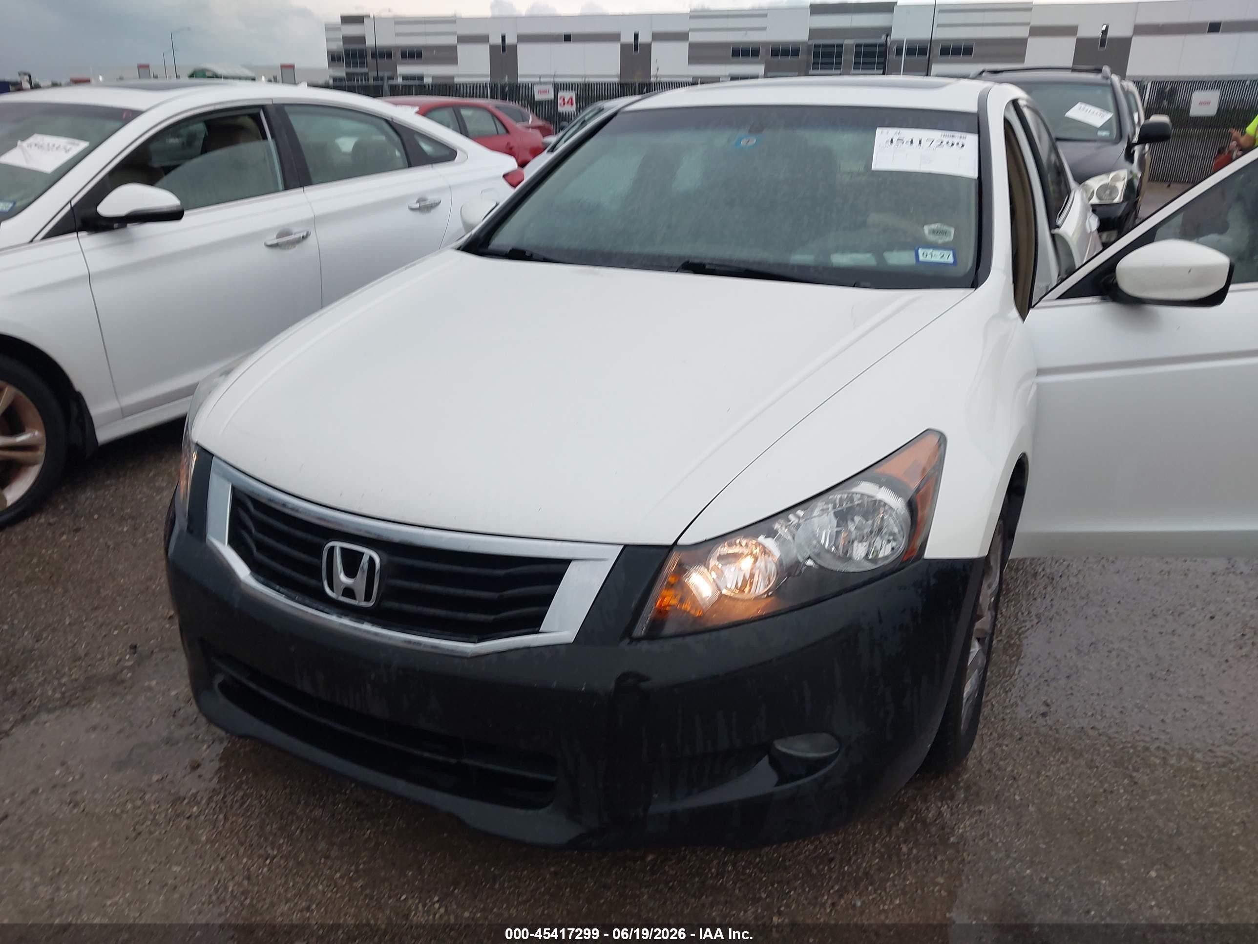 2008 Honda Accord 3.5 Ex-l White vin: 1HGCP36868A037102
