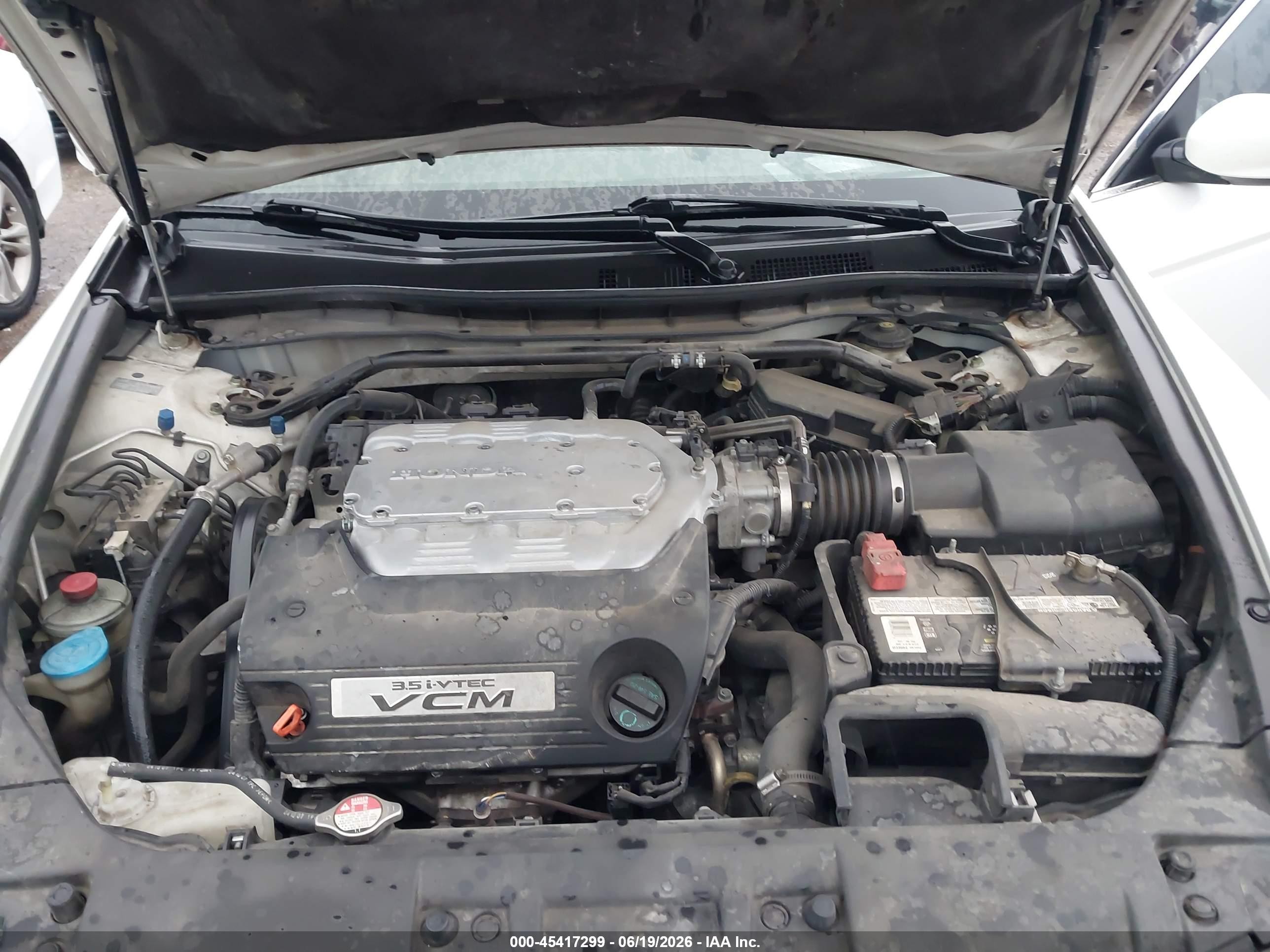 2008 Honda Accord 3.5 Ex-l White vin: 1HGCP36868A037102
