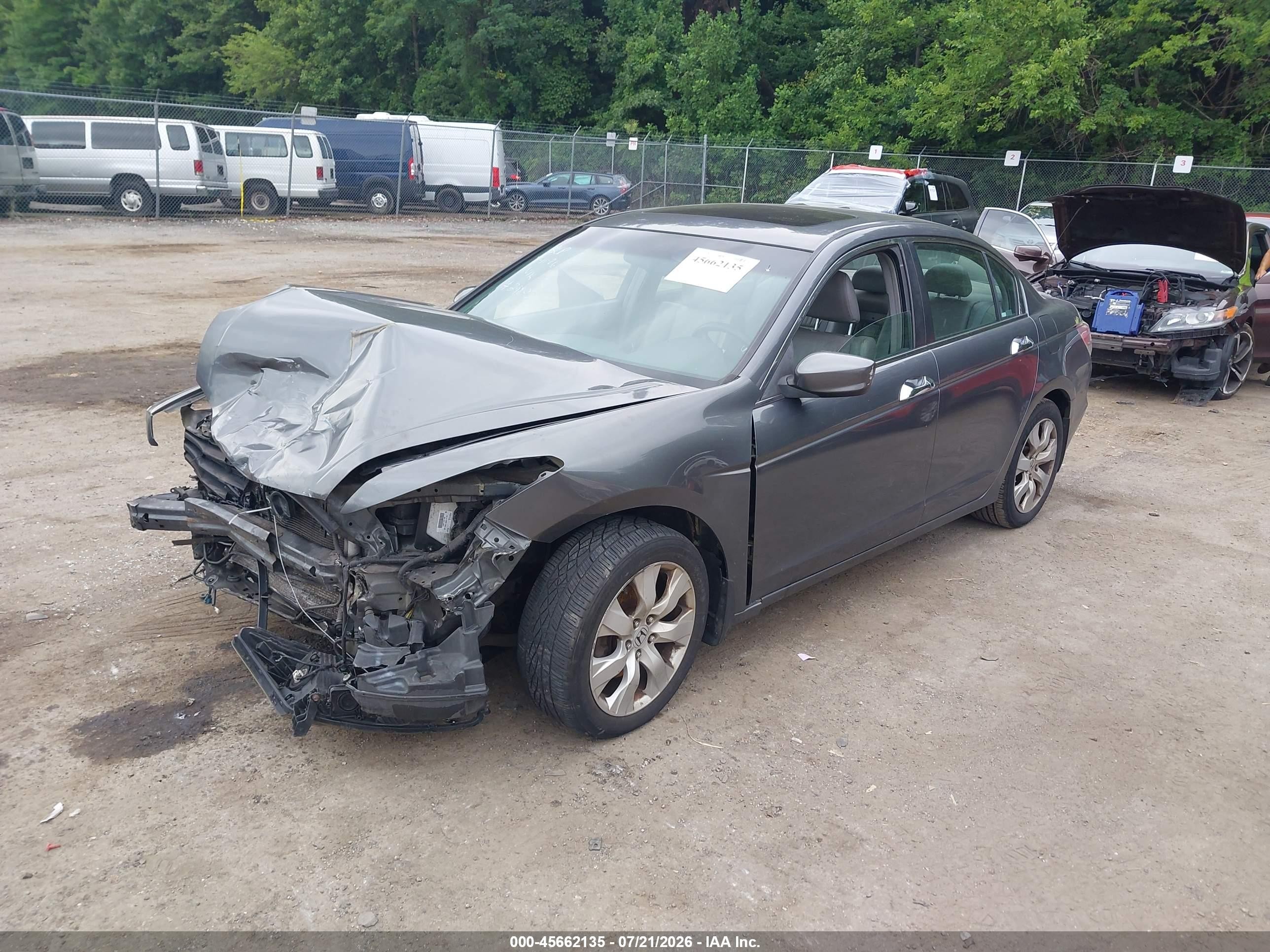 2008 Honda Accord 3.5 Ex-l Gray vin: 1HGCP36868A043756