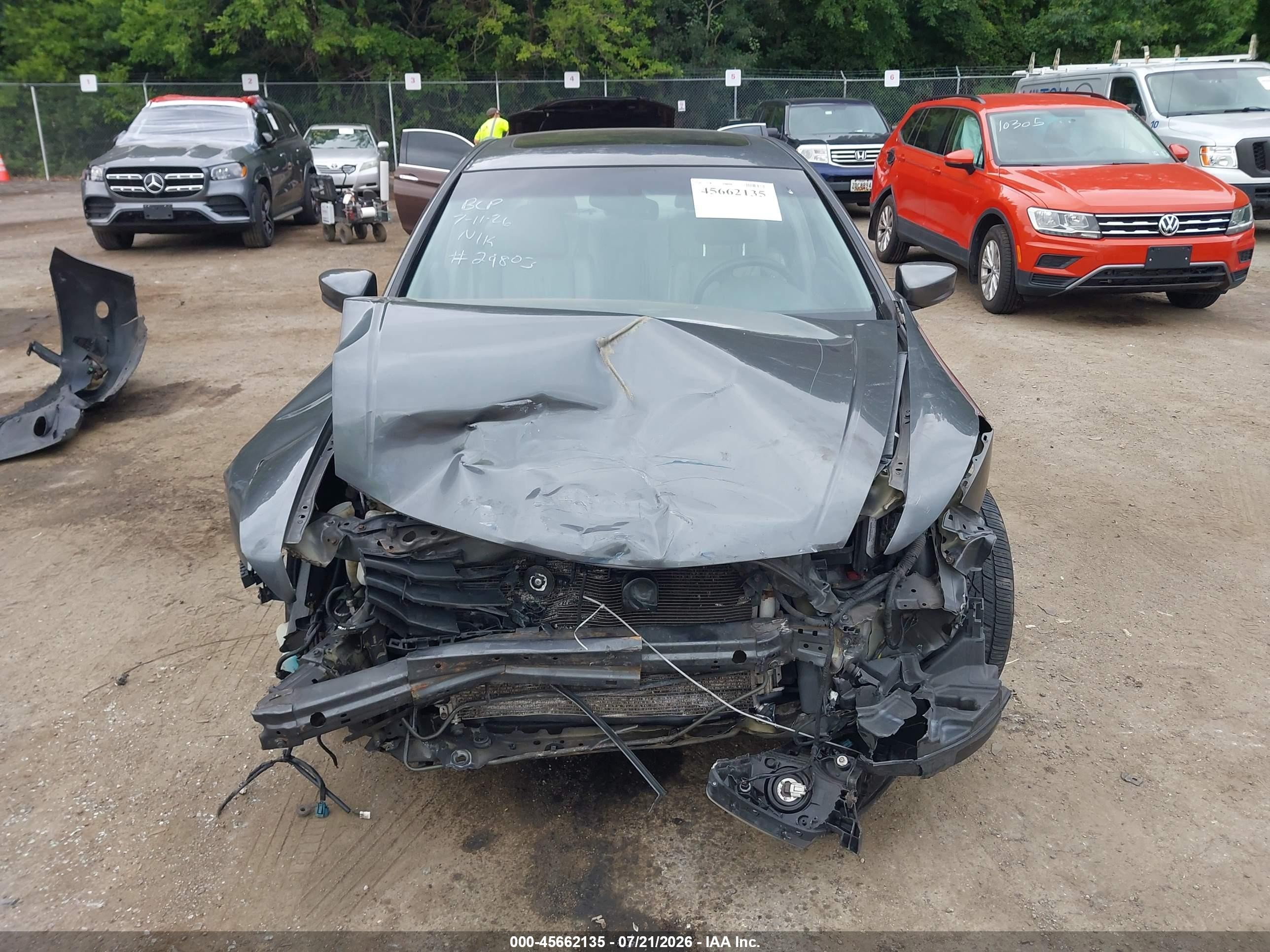 2008 Honda Accord 3.5 Ex-l Gray vin: 1HGCP36868A043756
