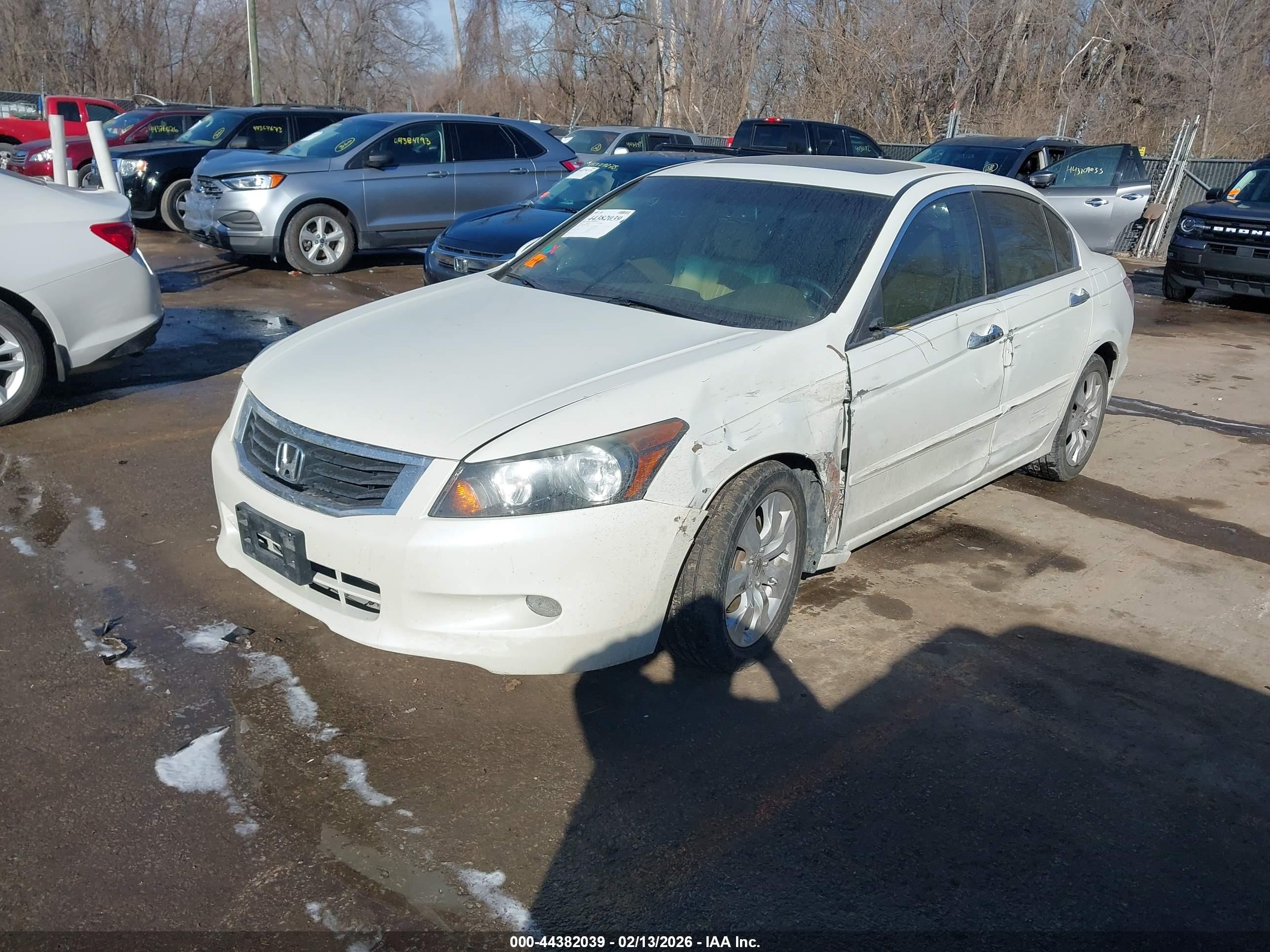 2008 Honda Accord 3.5 Ex-l White vin: 1HGCP36868A059083
