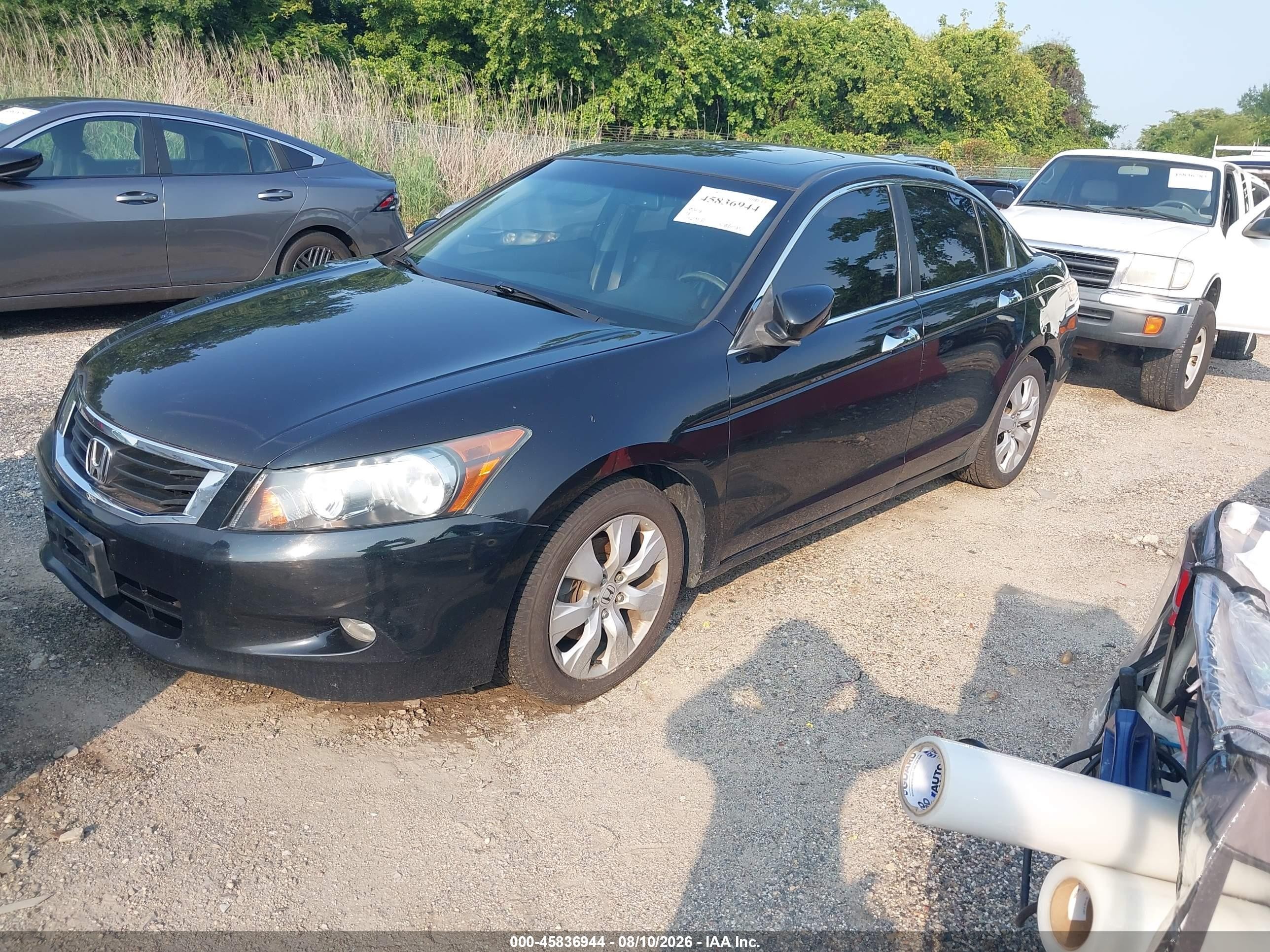 2008 Honda Accord 3.5 Ex-l Black vin: 1HGCP36868A060542