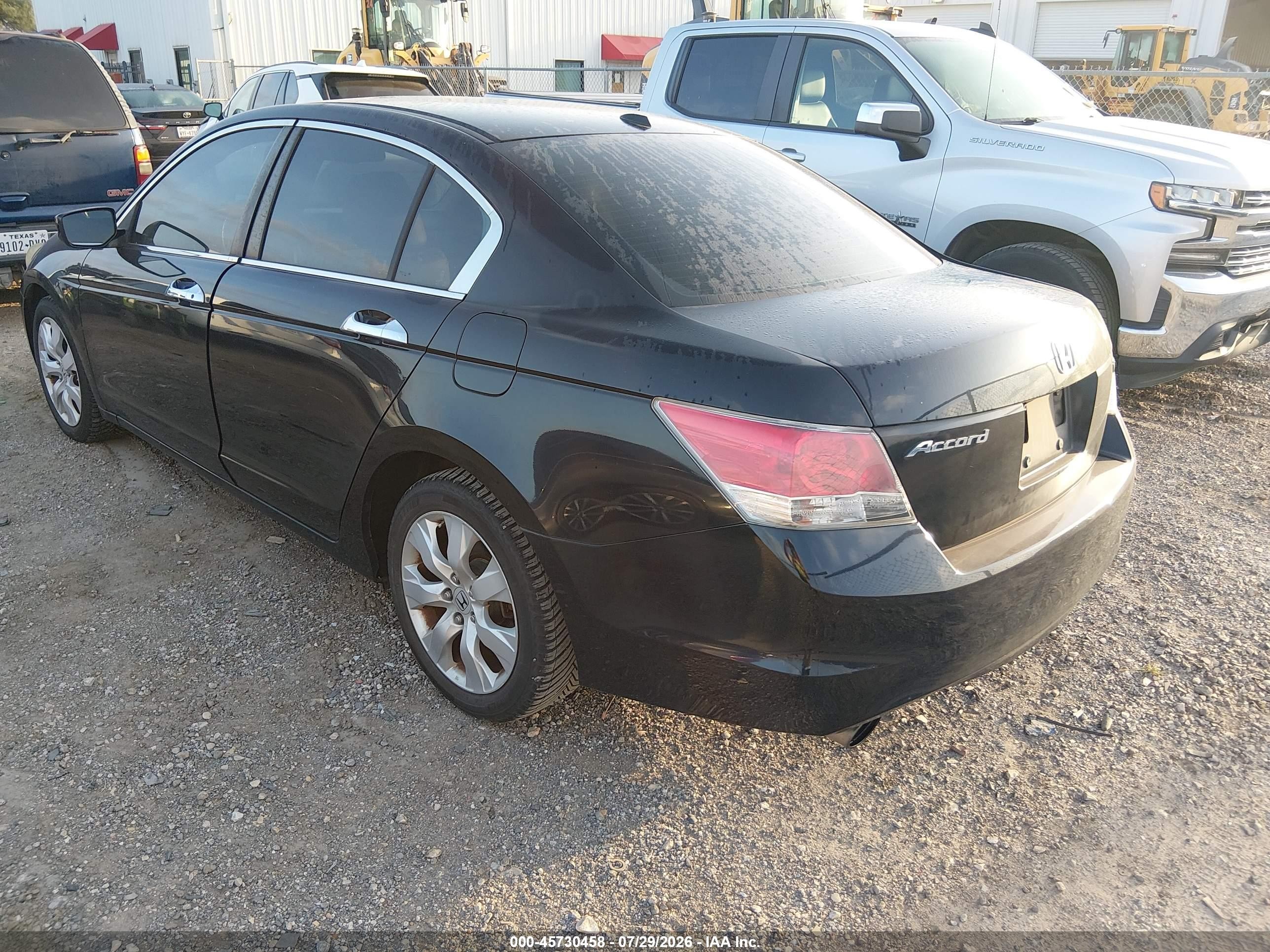 2008 Honda Accord 3.5 Ex-l Black vin: 1HGCP36868A067202