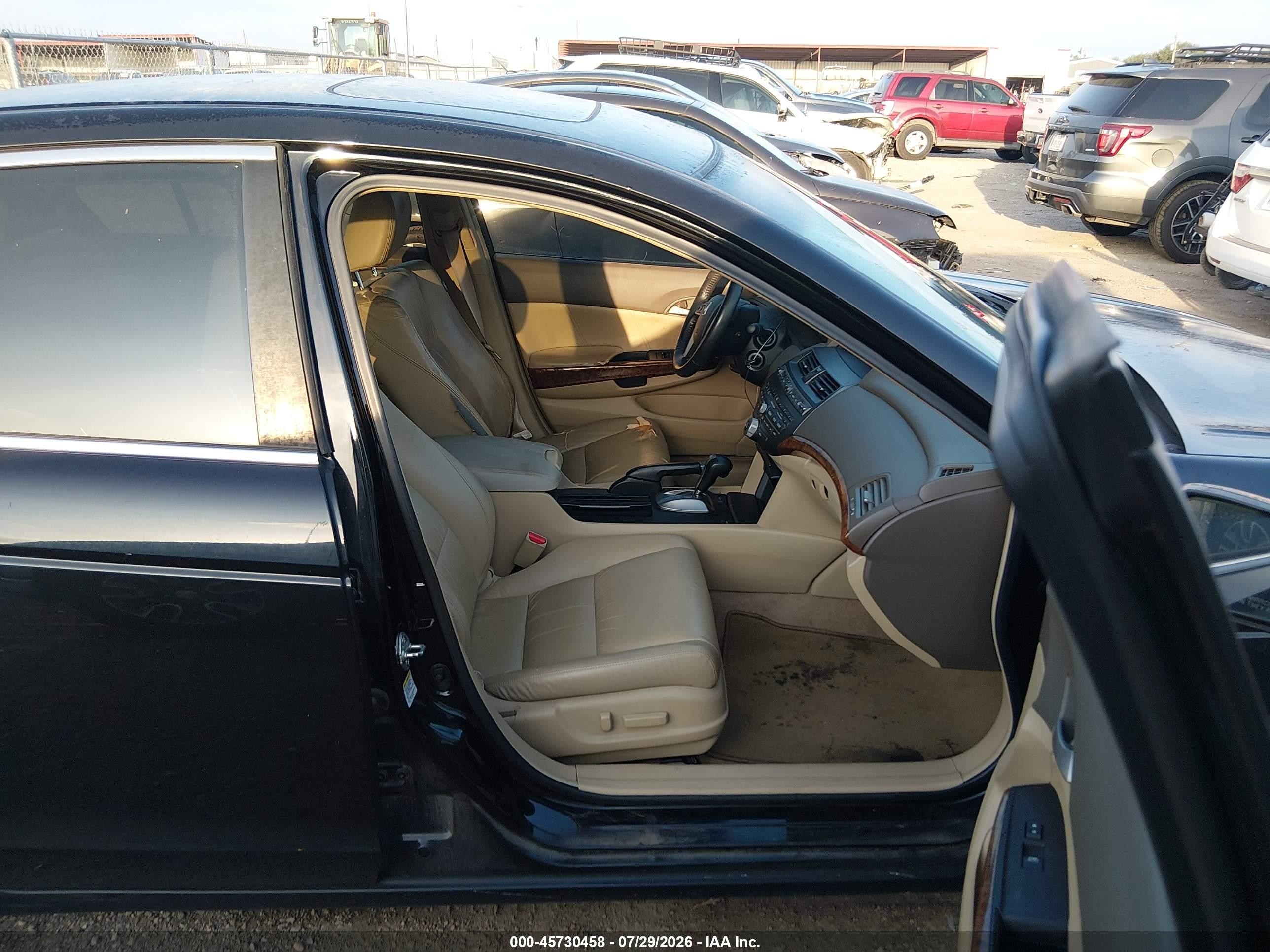 2008 Honda Accord 3.5 Ex-l Black vin: 1HGCP36868A067202