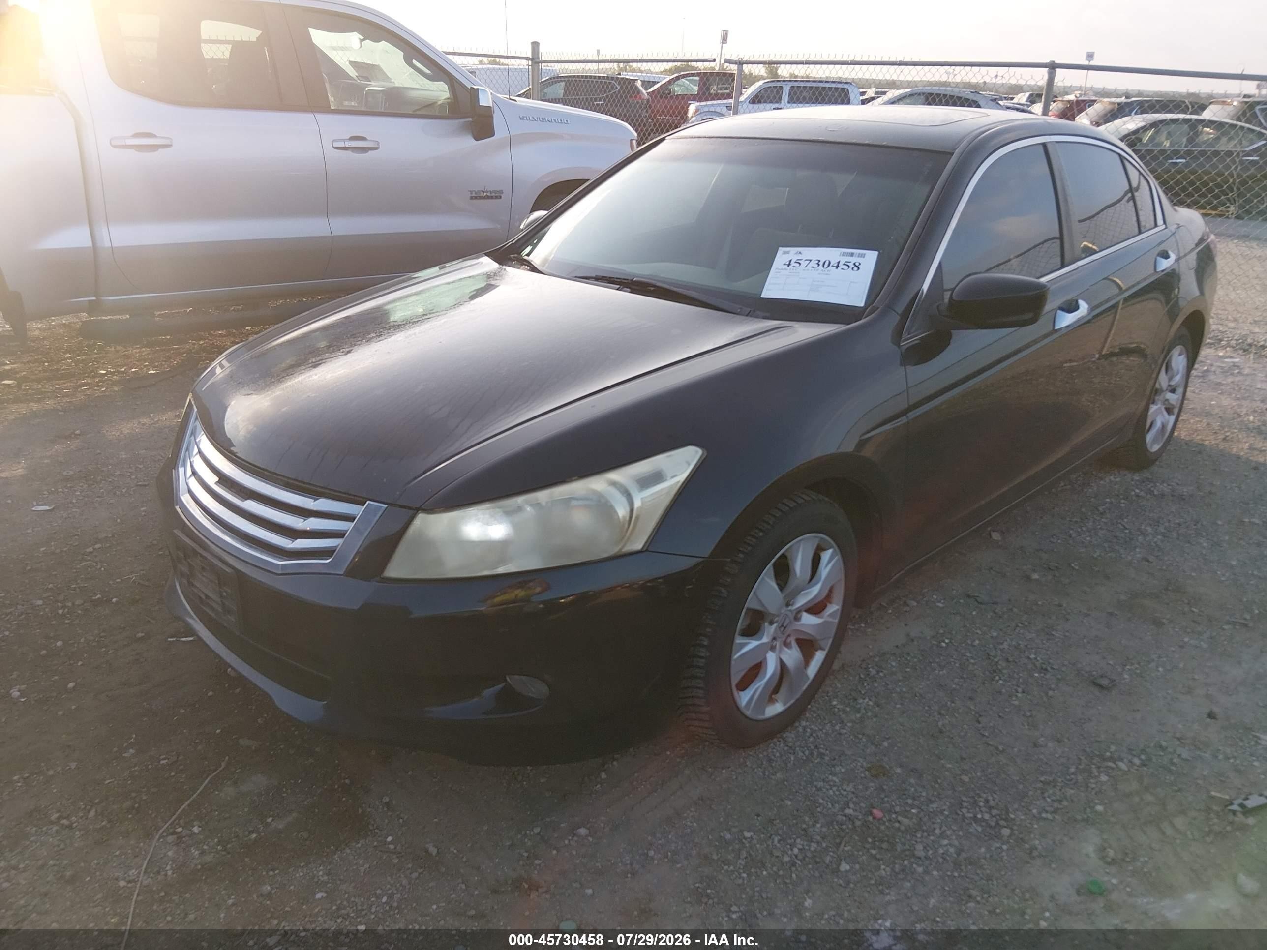 2008 Honda Accord 3.5 Ex-l Black vin: 1HGCP36868A067202