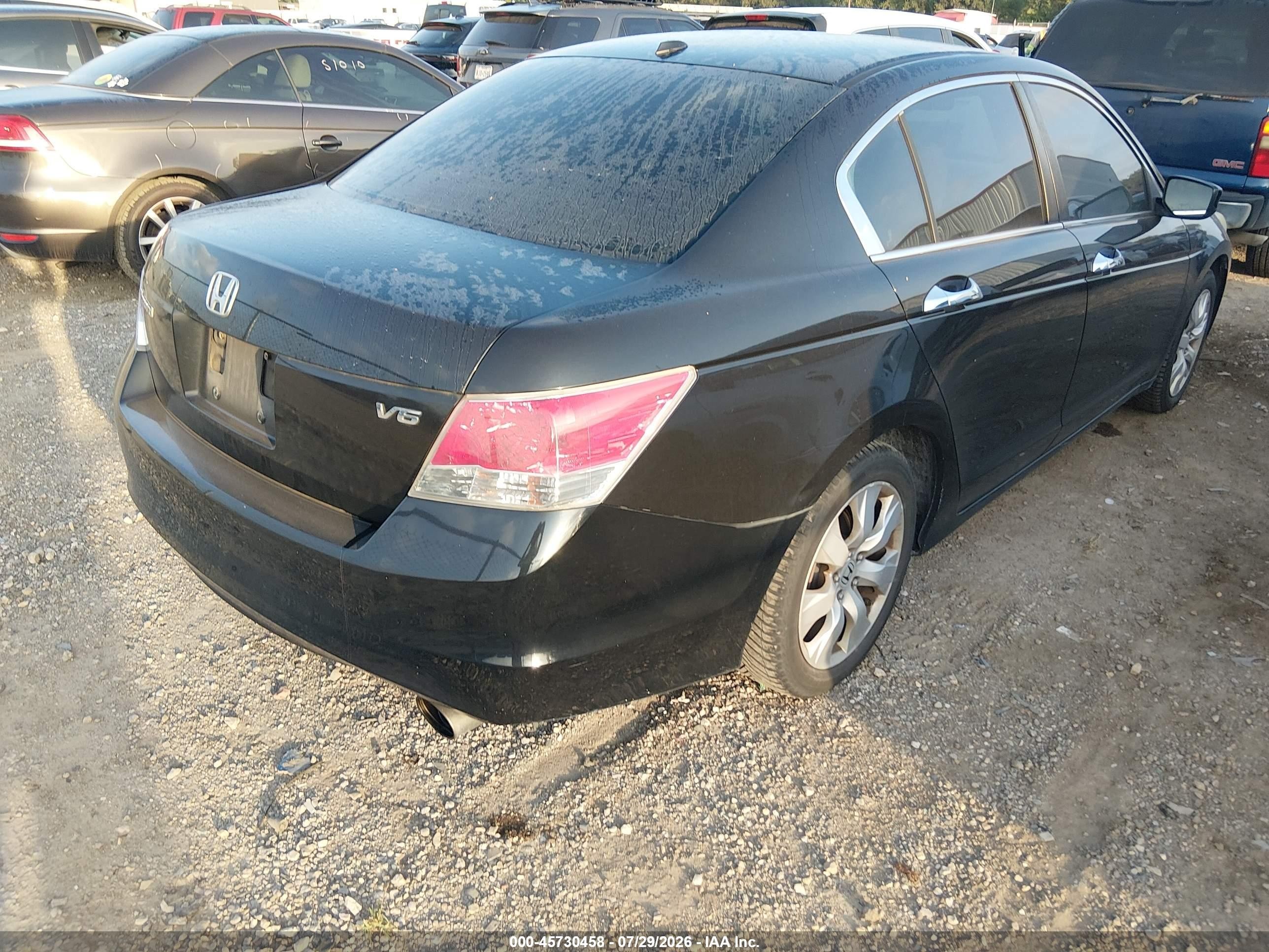 2008 Honda Accord 3.5 Ex-l Black vin: 1HGCP36868A067202