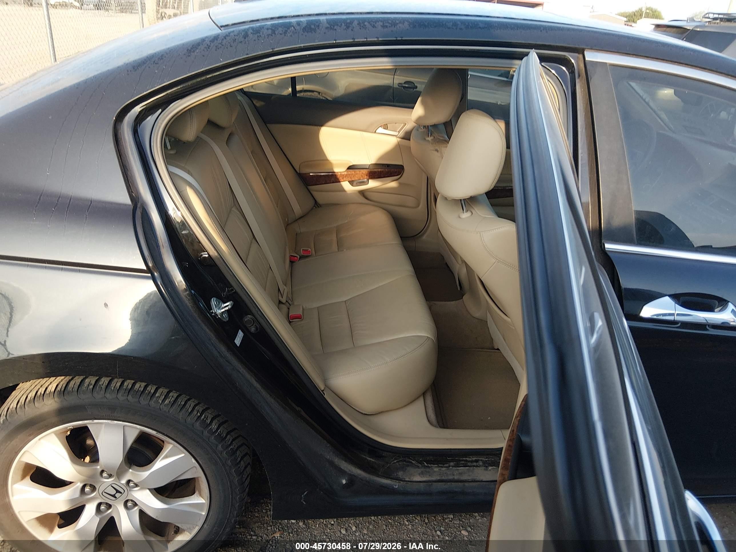 2008 Honda Accord 3.5 Ex-l Black vin: 1HGCP36868A067202