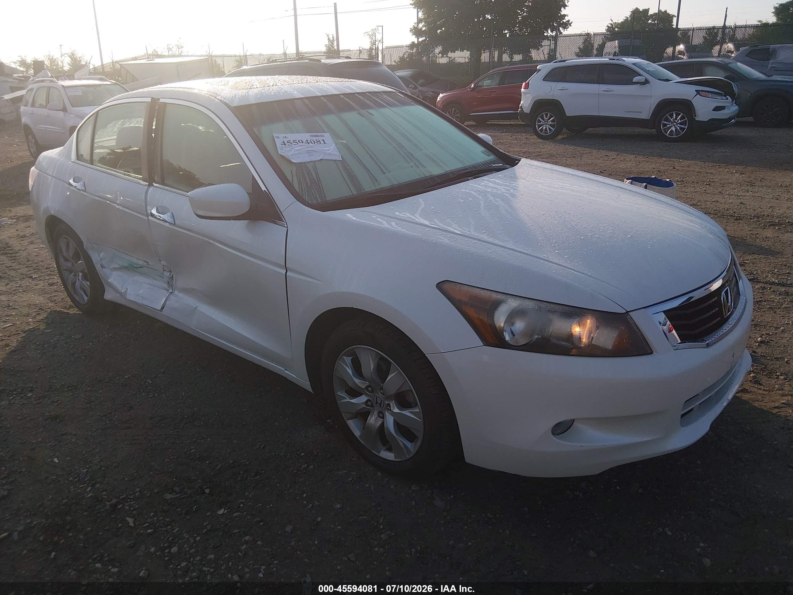 2009 Honda Accord 3.5 Ex-l White vin: 1HGCP36869A045668