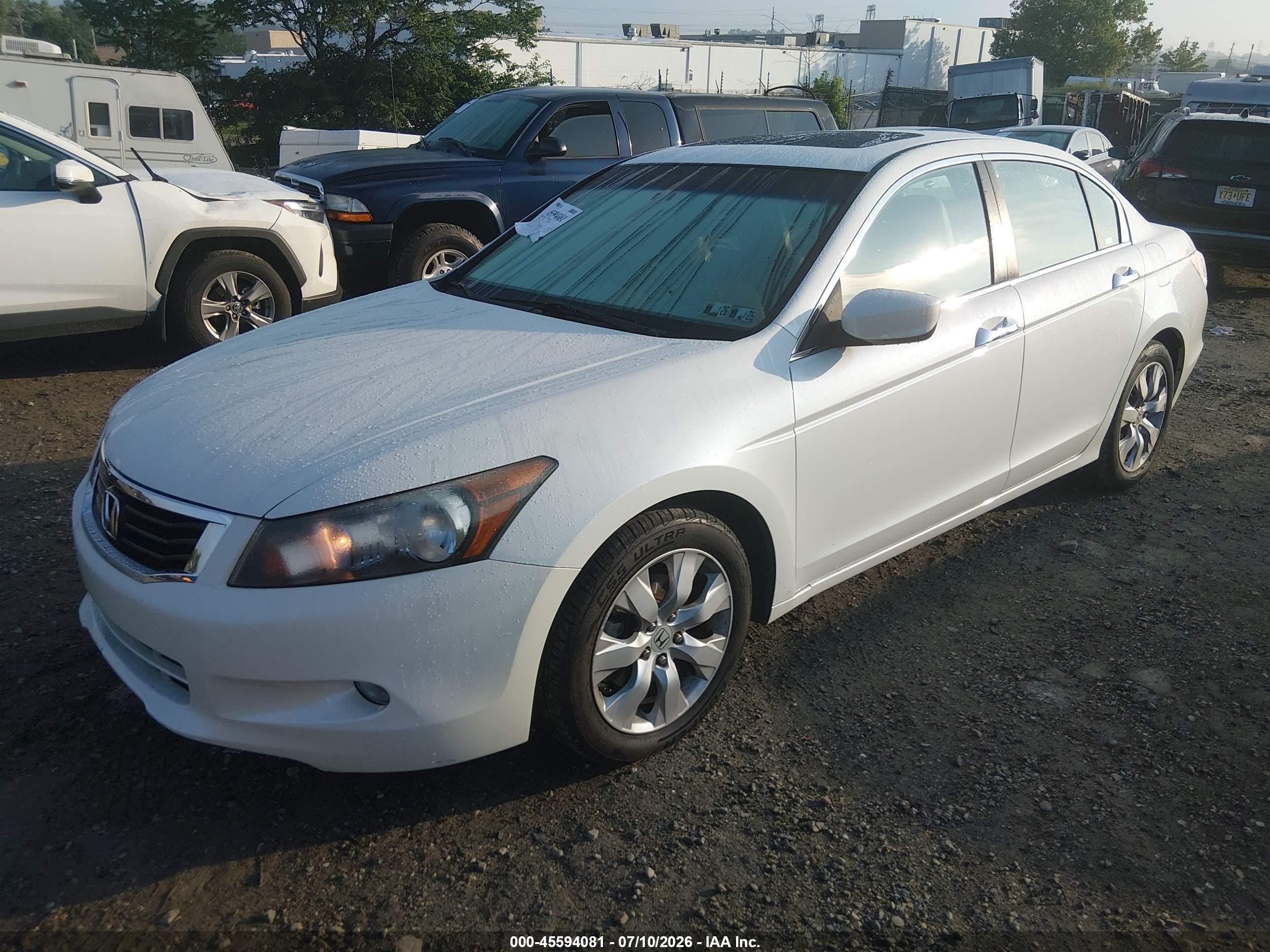 2009 Honda Accord 3.5 Ex-l White vin: 1HGCP36869A045668