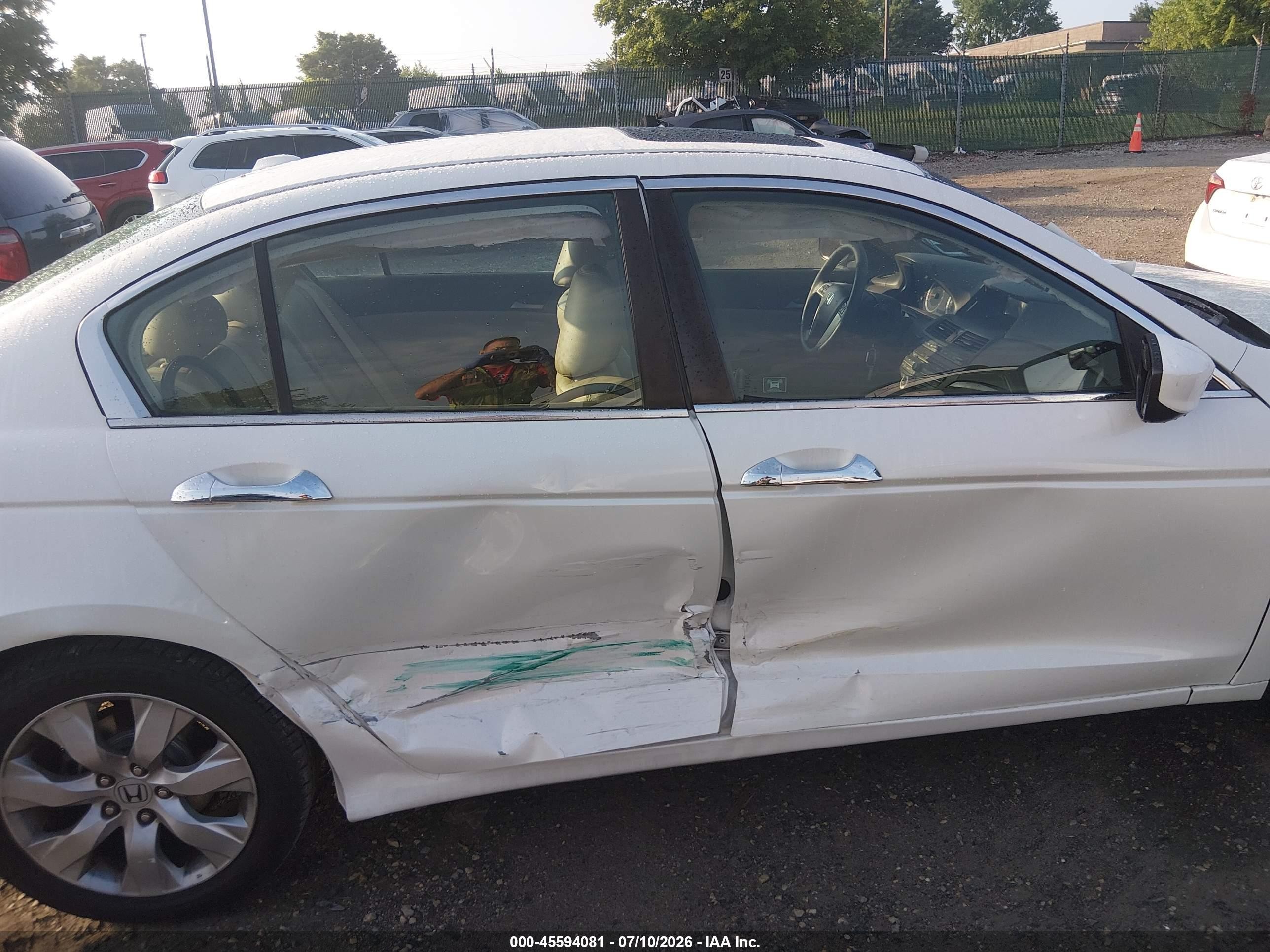 2009 Honda Accord 3.5 Ex-l White vin: 1HGCP36869A045668