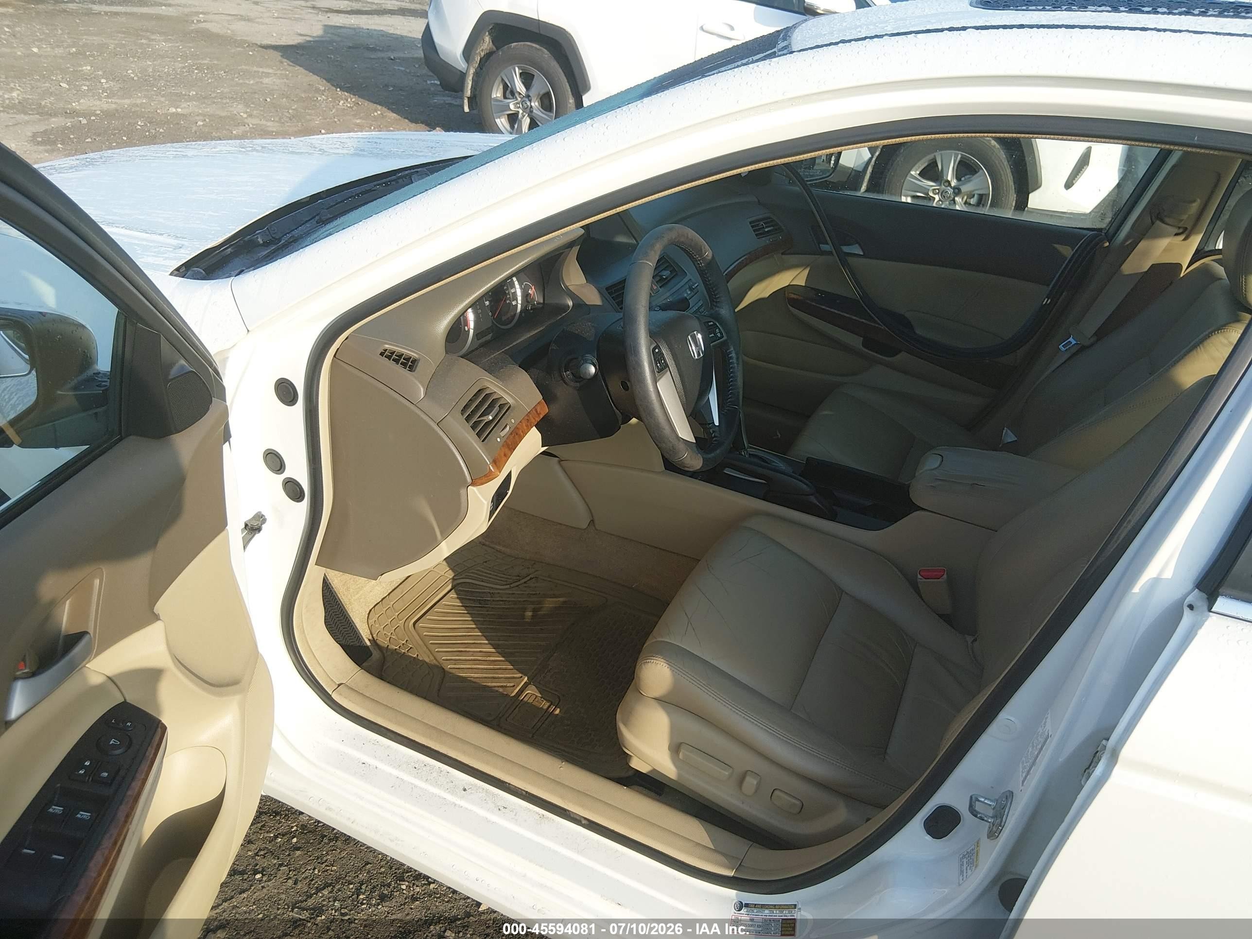 2009 Honda Accord 3.5 Ex-l White vin: 1HGCP36869A045668