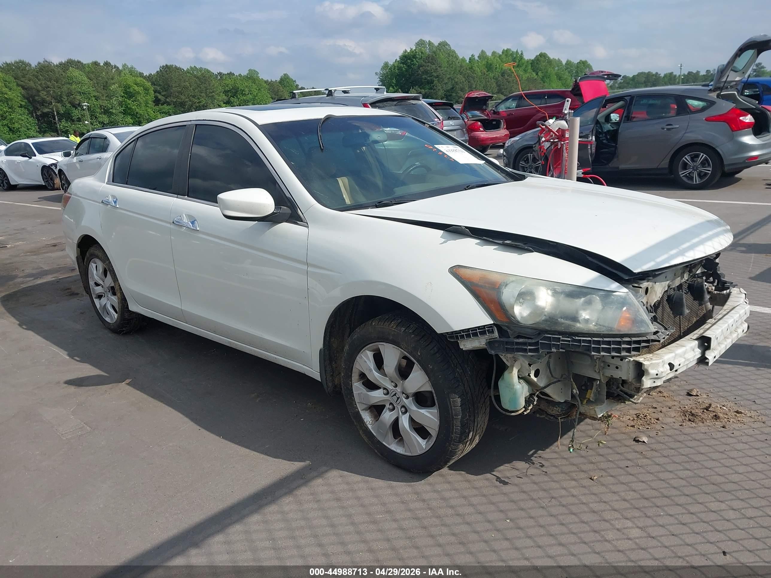 2009 Honda Accord 3.5 Ex-l White vin: 1HGCP36869A047646
