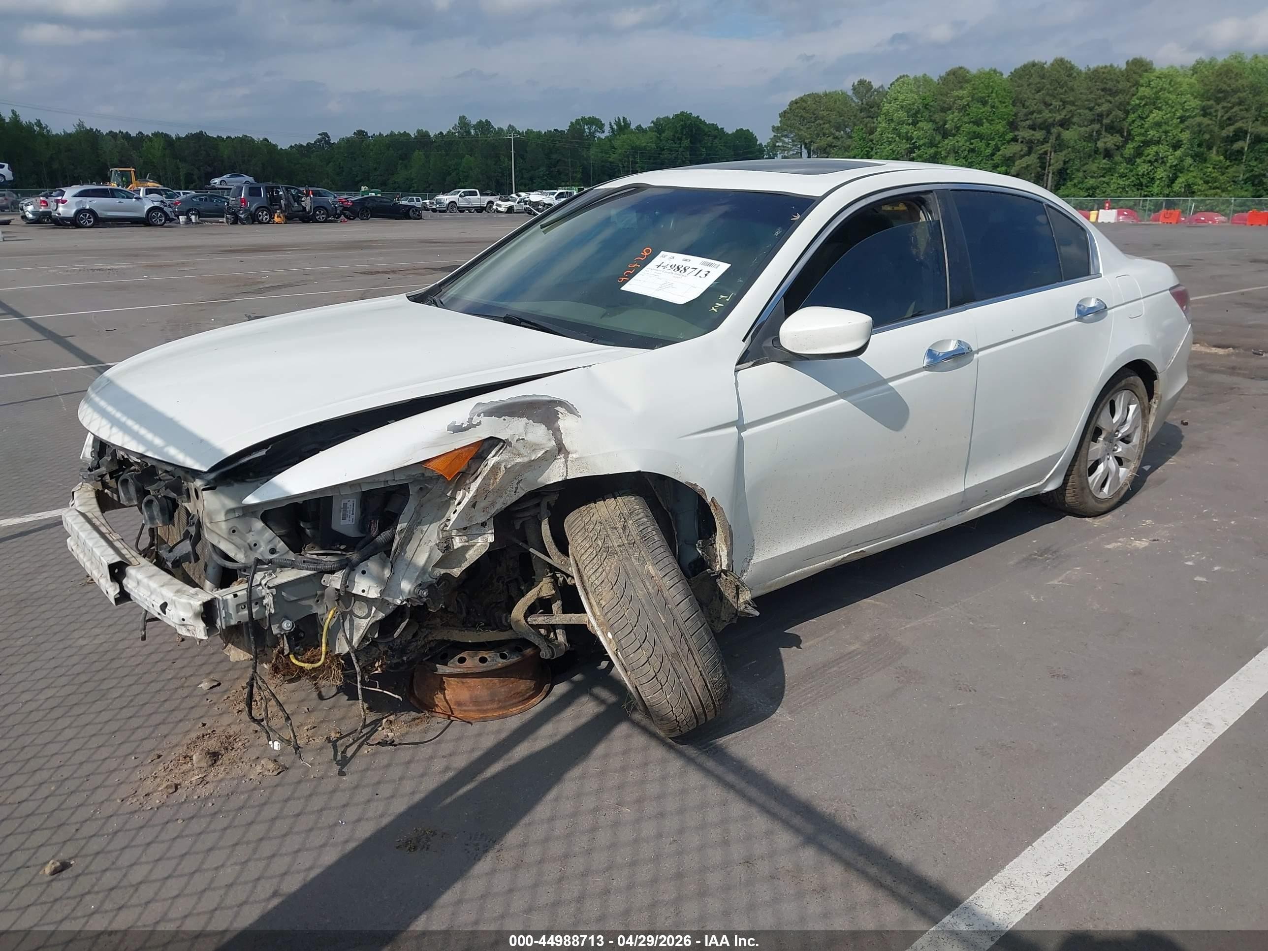 2009 Honda Accord 3.5 Ex-l White vin: 1HGCP36869A047646