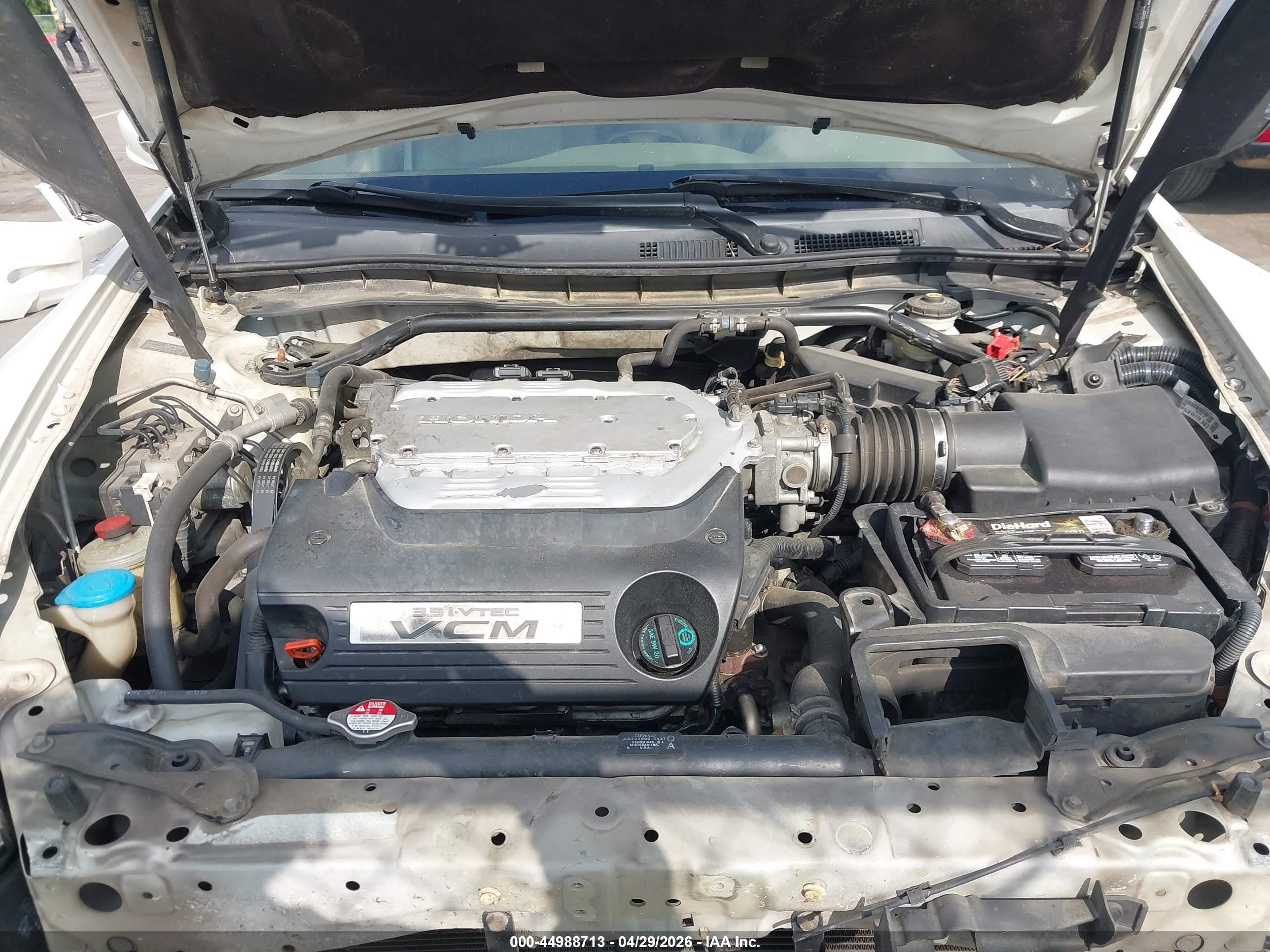 2009 Honda Accord 3.5 Ex-l White vin: 1HGCP36869A047646