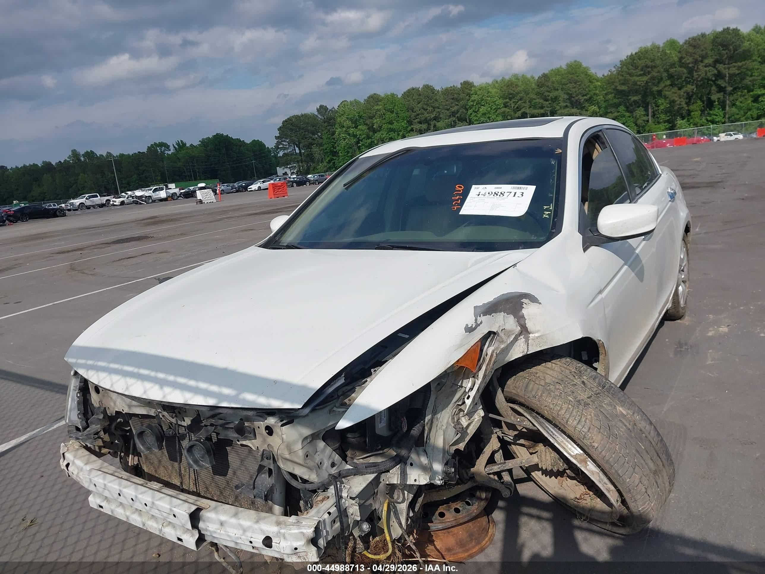 2009 Honda Accord 3.5 Ex-l White vin: 1HGCP36869A047646