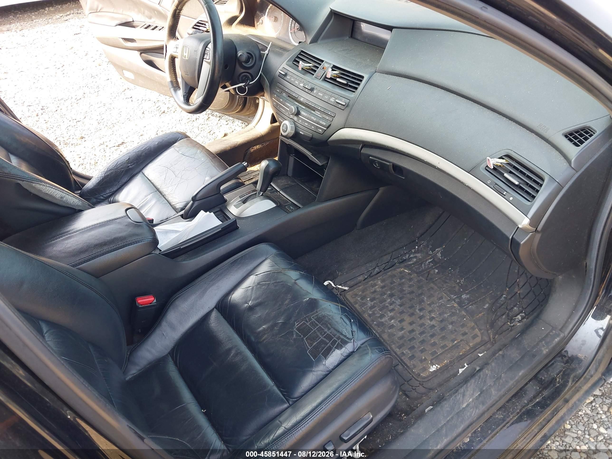 2008 Honda Accord 3.5 Ex-l Black vin: 1HGCP36878A006473