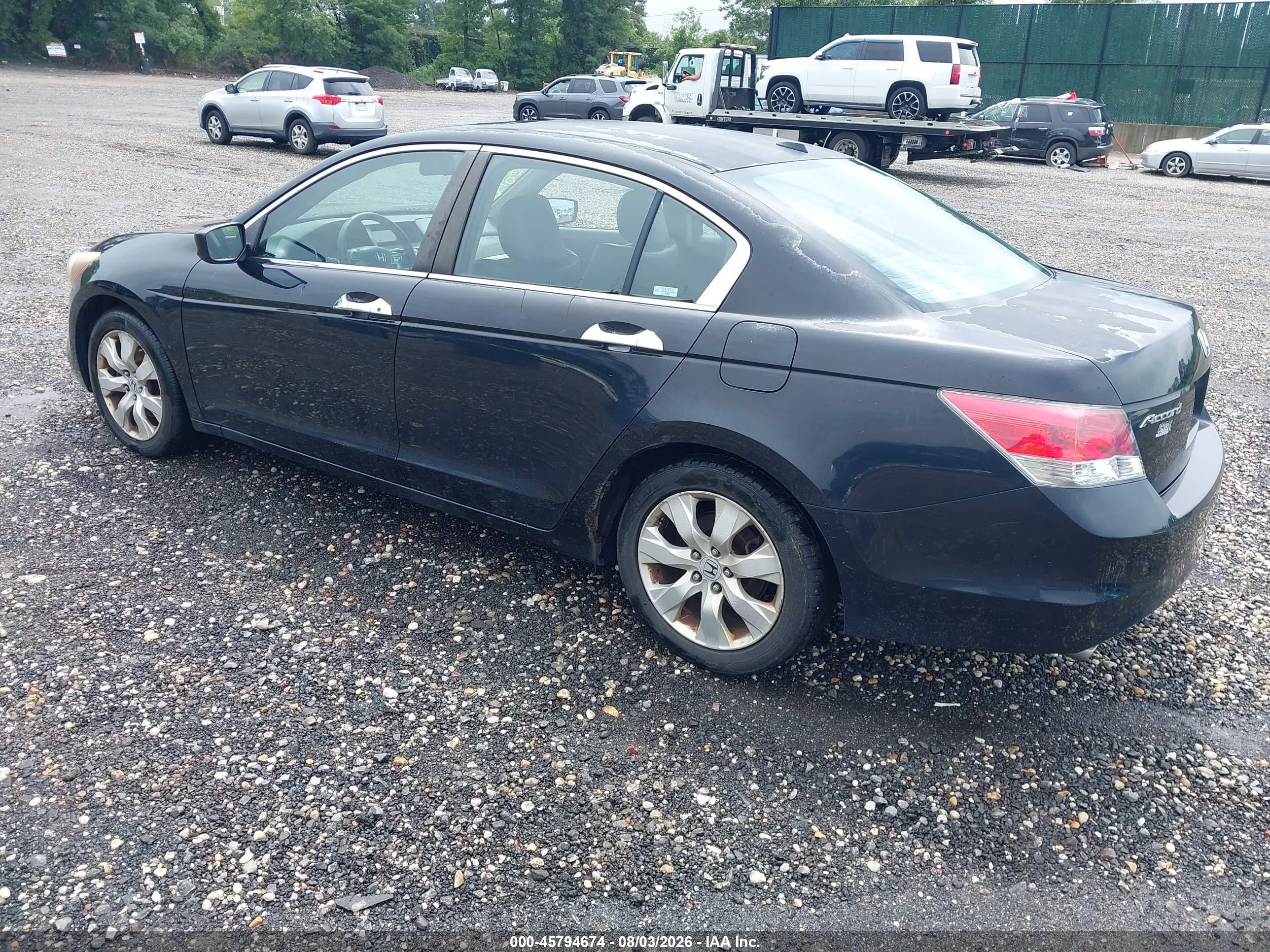 2008 Honda Accord 3.5 Ex-l Black vin: 1HGCP36878A016842