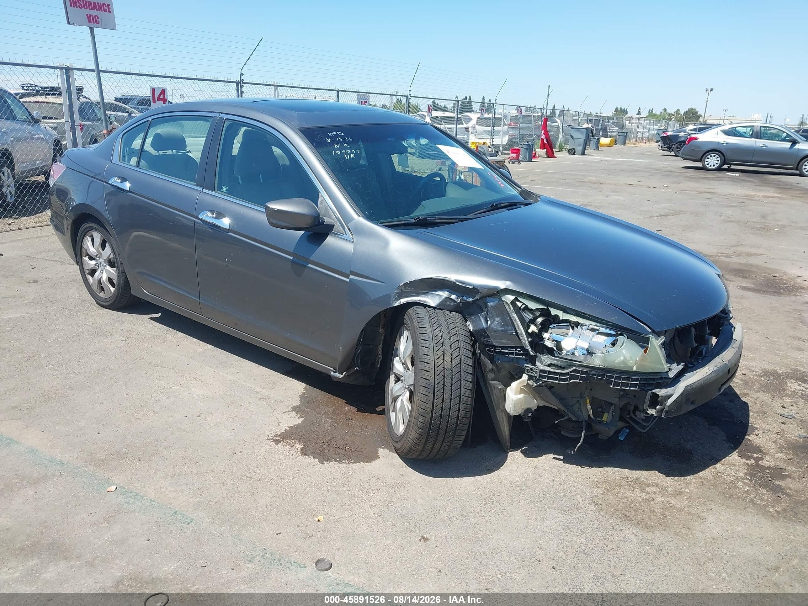 2008 Honda Accord 3.5 Ex-l Серый vin: 1HGCP36878A032829