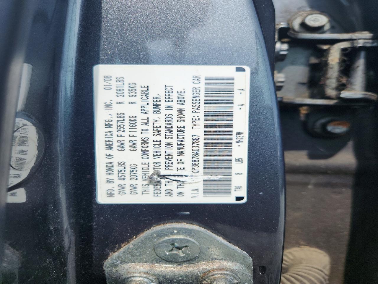 2008 Honda Accord Exl Gray vin: 1HGCP36878A037867