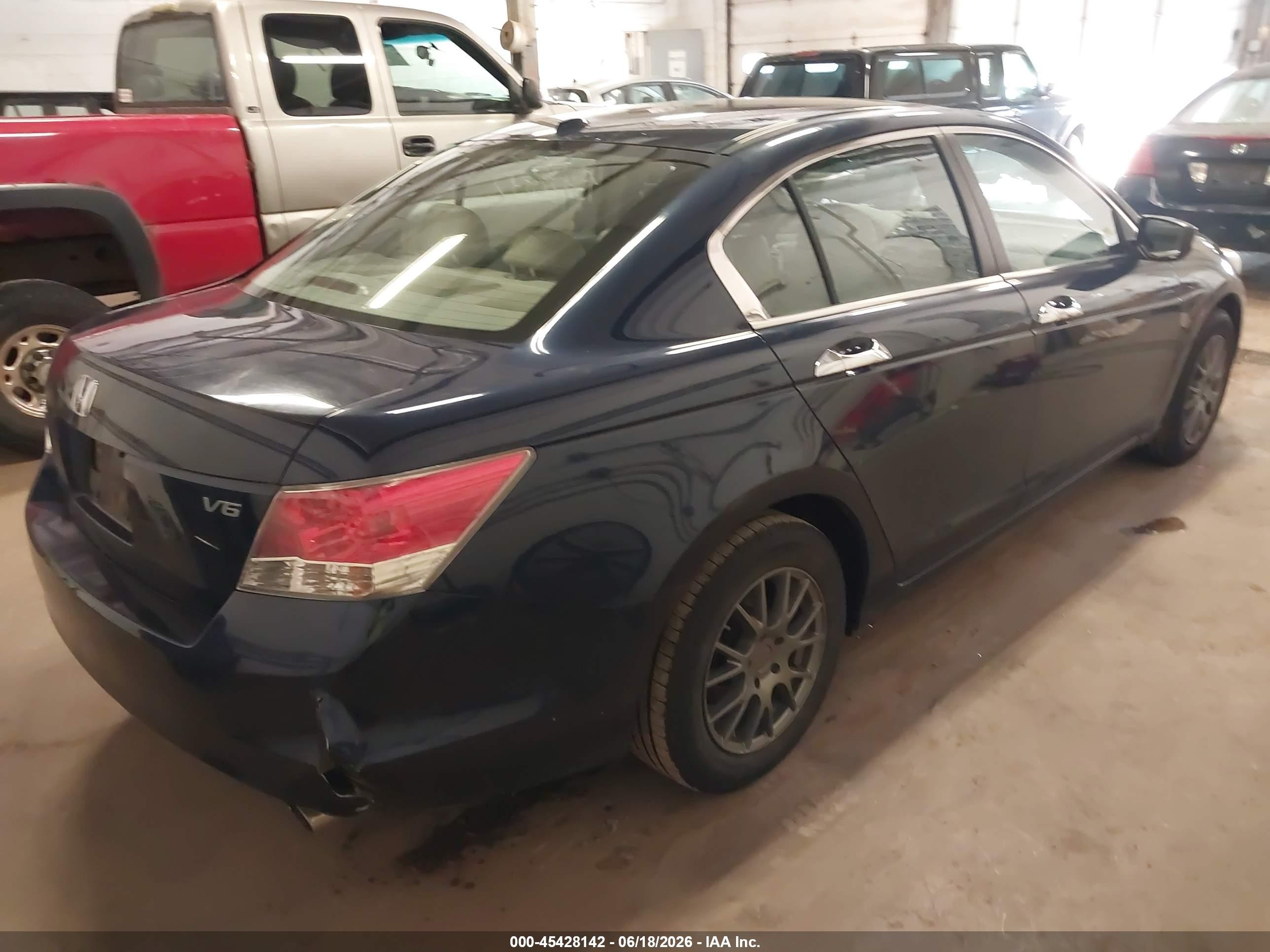 2008 Honda Accord 3.5 Ex-l Blue vin: 1HGCP36878A045094