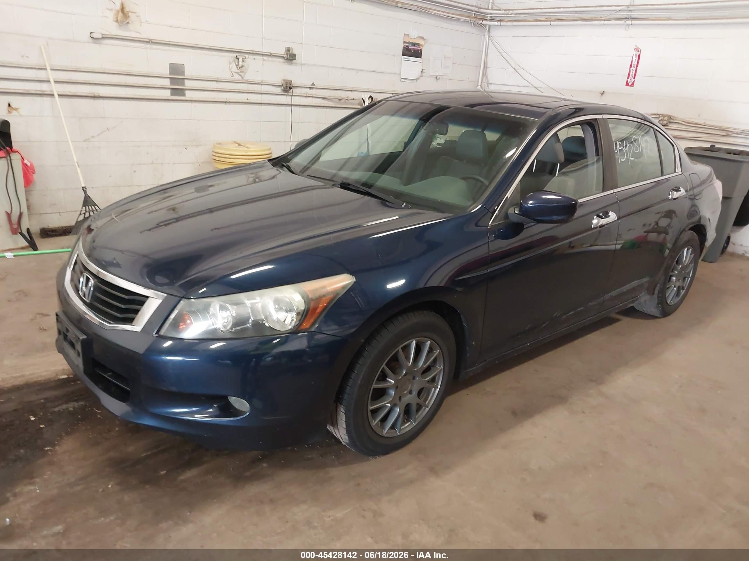 2008 Honda Accord 3.5 Ex-l Blue vin: 1HGCP36878A045094