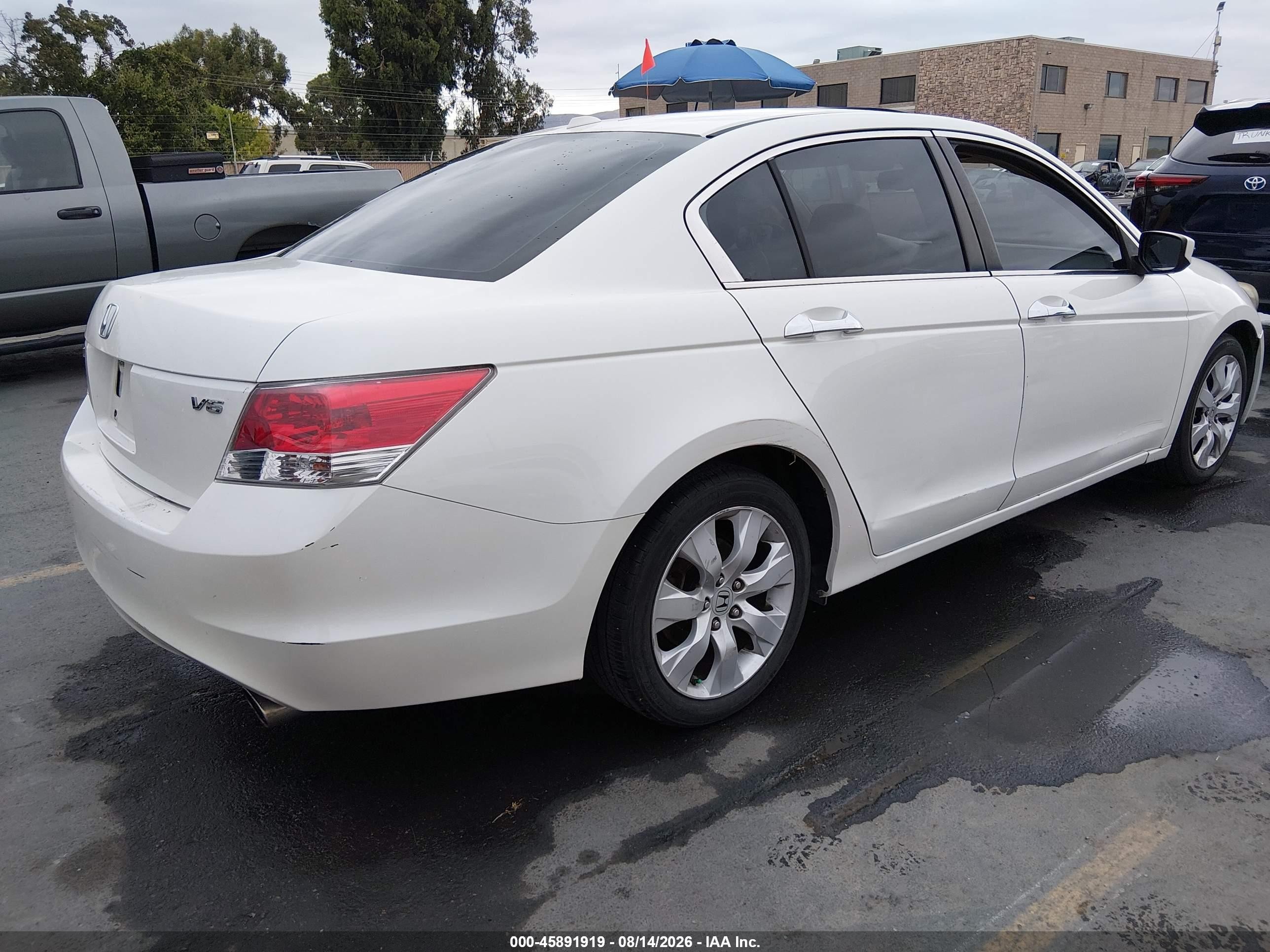 2008 Honda Accord 3.5 Ex-l Белый vin: 1HGCP36878A057178