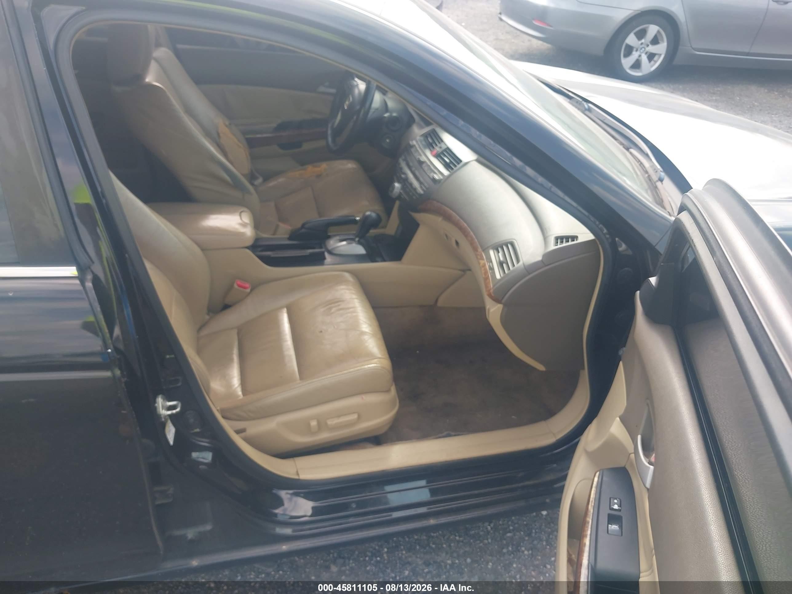 2008 Honda Accord 3.5 Ex-l Black vin: 1HGCP36878A065118