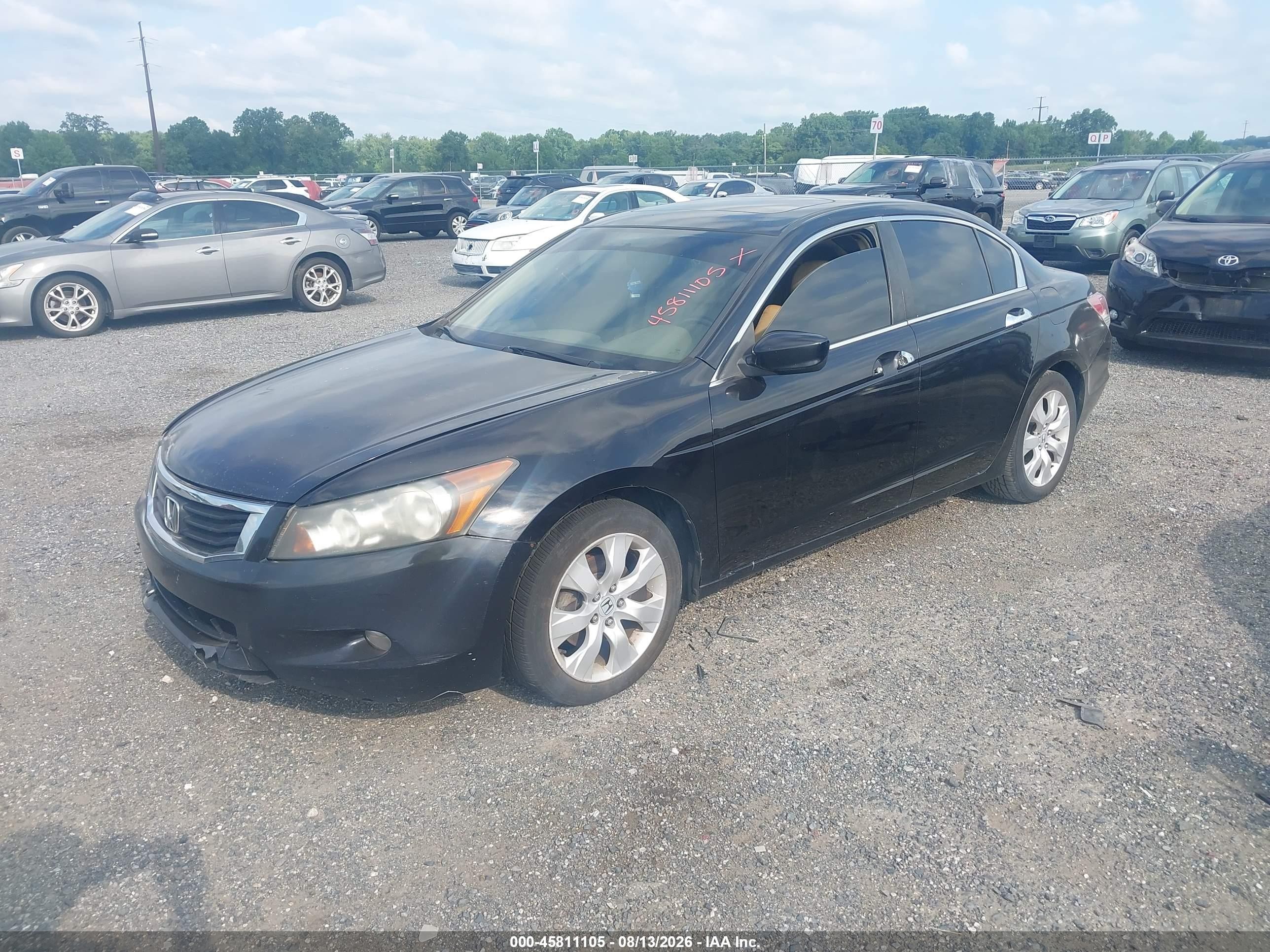 2008 Honda Accord 3.5 Ex-l Black vin: 1HGCP36878A065118