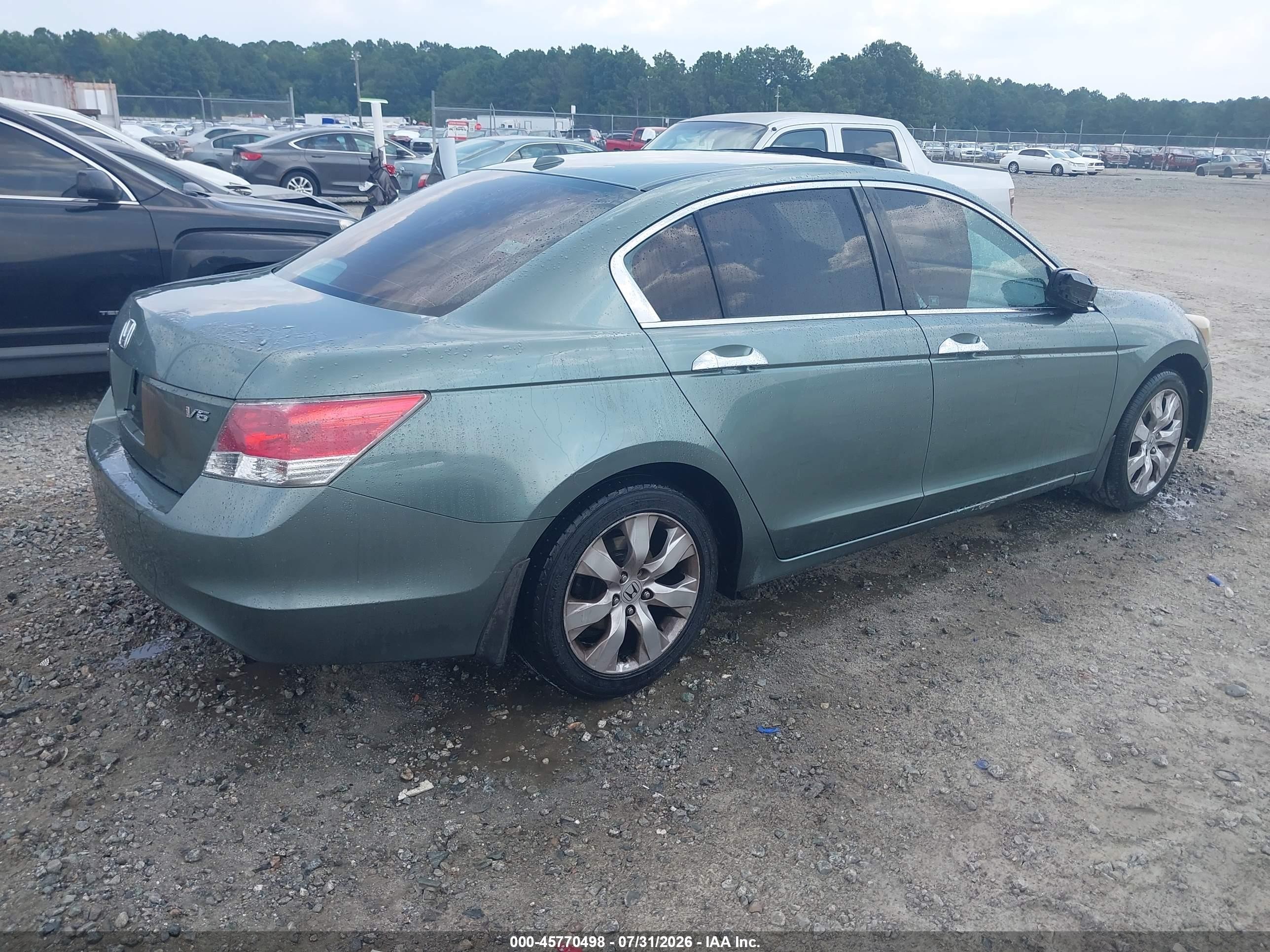 2008 Honda Accord 3.5 Ex-l Teal vin: 1HGCP36878A066396