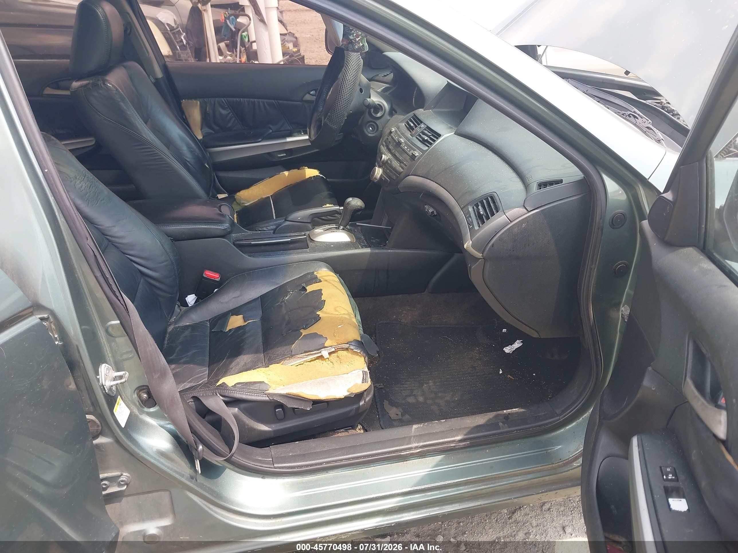 2008 Honda Accord 3.5 Ex-l Teal vin: 1HGCP36878A066396