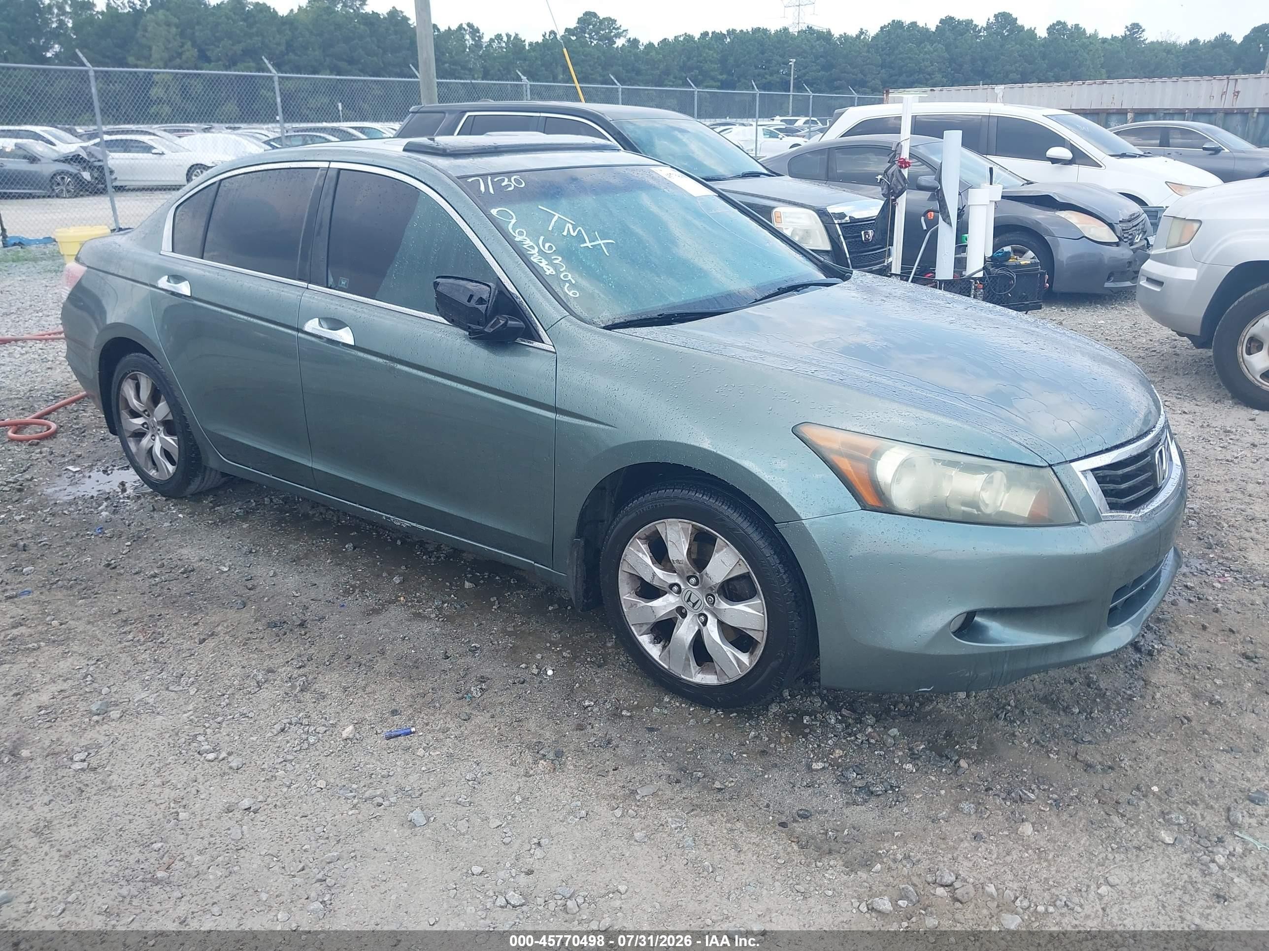 2008 Honda Accord 3.5 Ex-l Teal vin: 1HGCP36878A066396
