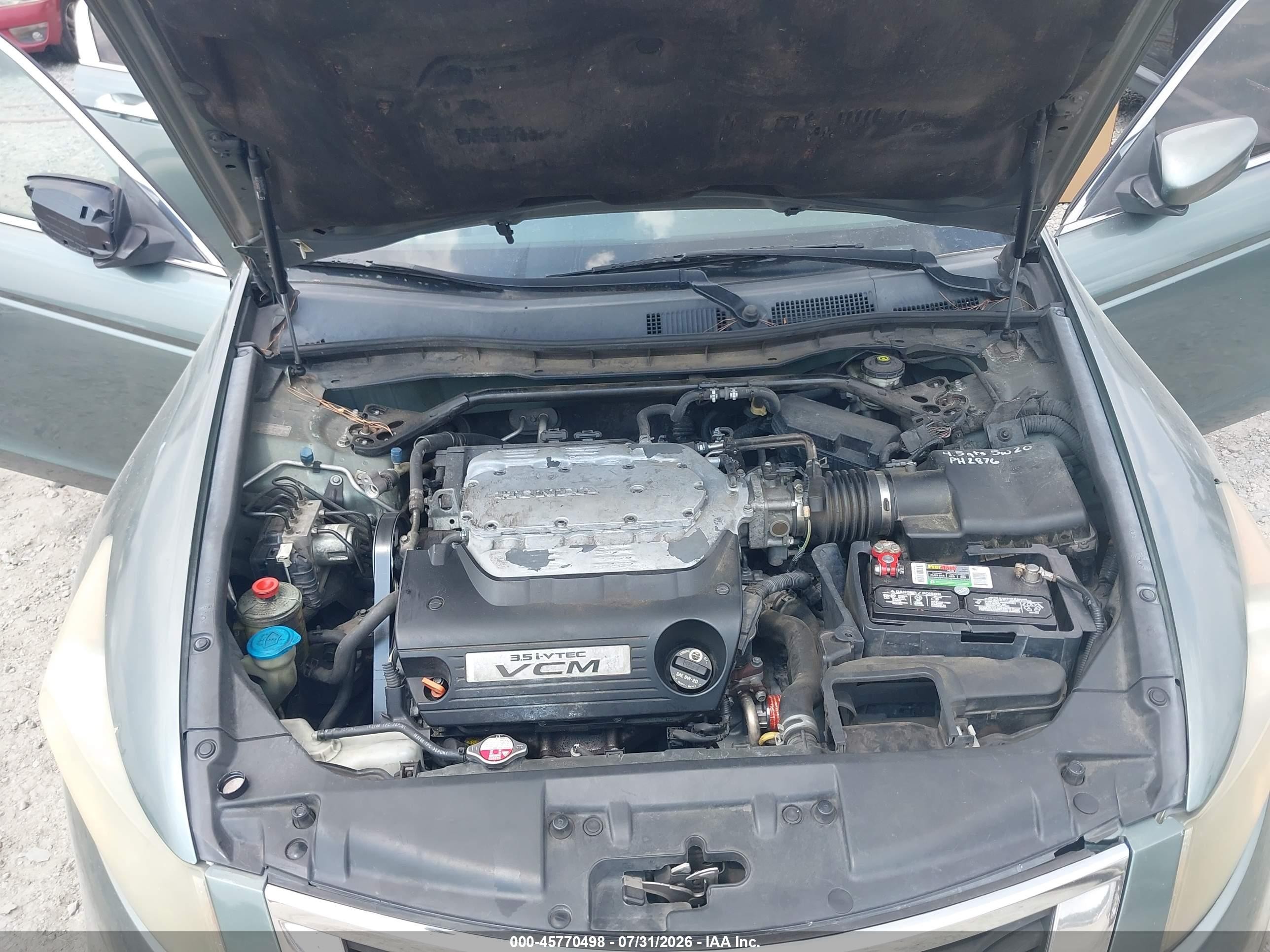 2008 Honda Accord 3.5 Ex-l Teal vin: 1HGCP36878A066396