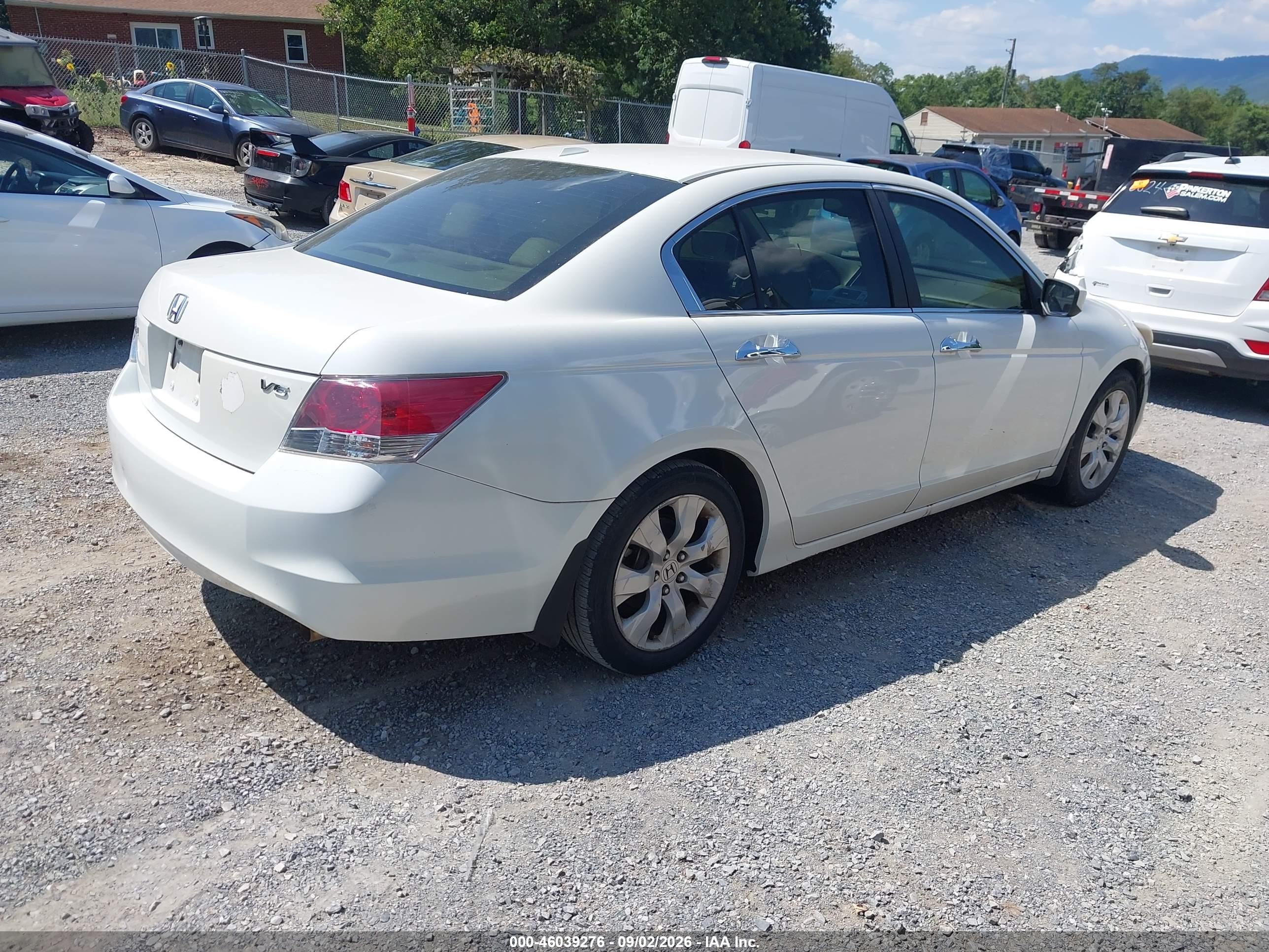 2008 Honda Accord 3.5 Ex-l White vin: 1HGCP36878A083487
