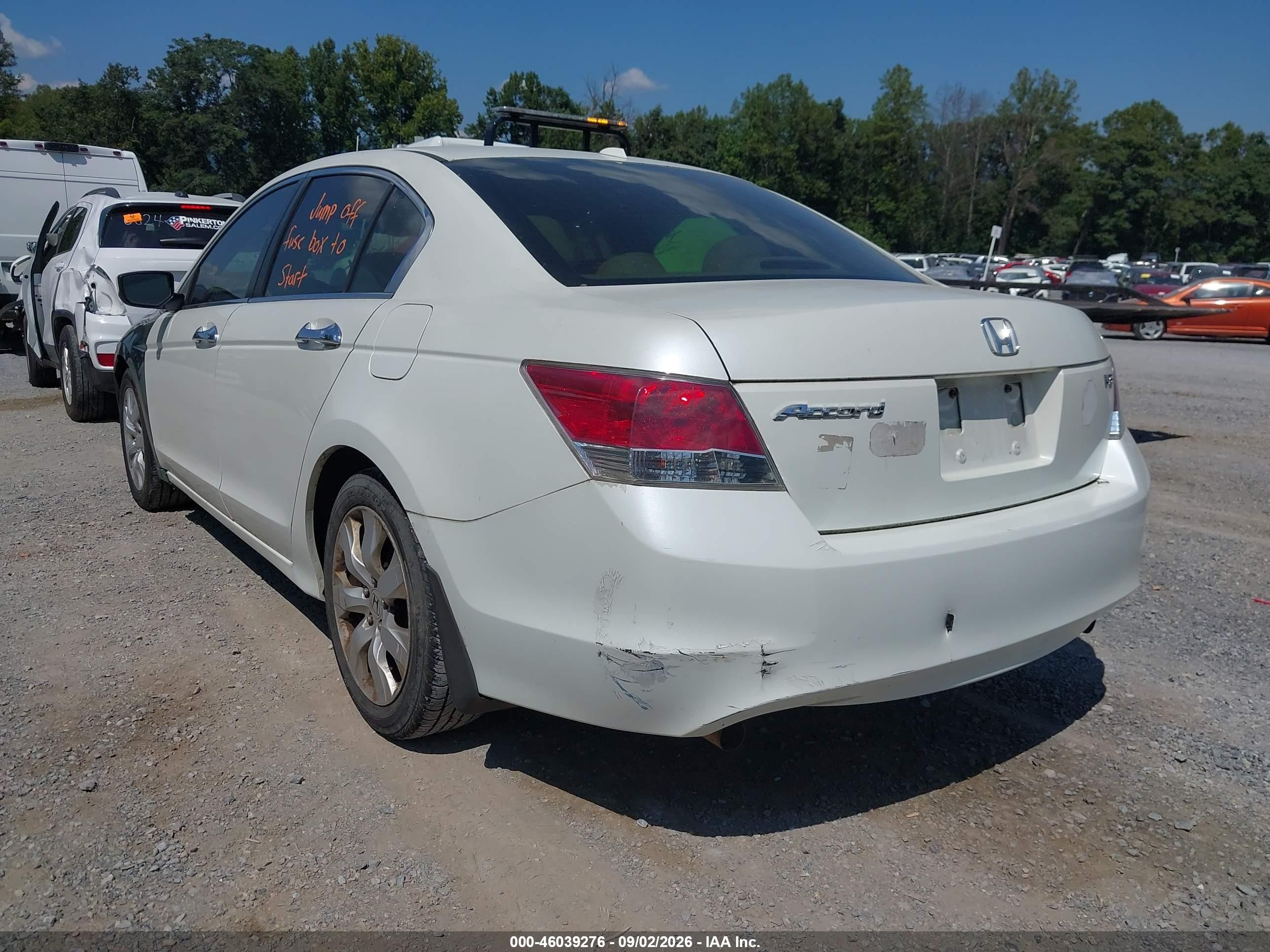 2008 Honda Accord 3.5 Ex-l White vin: 1HGCP36878A083487