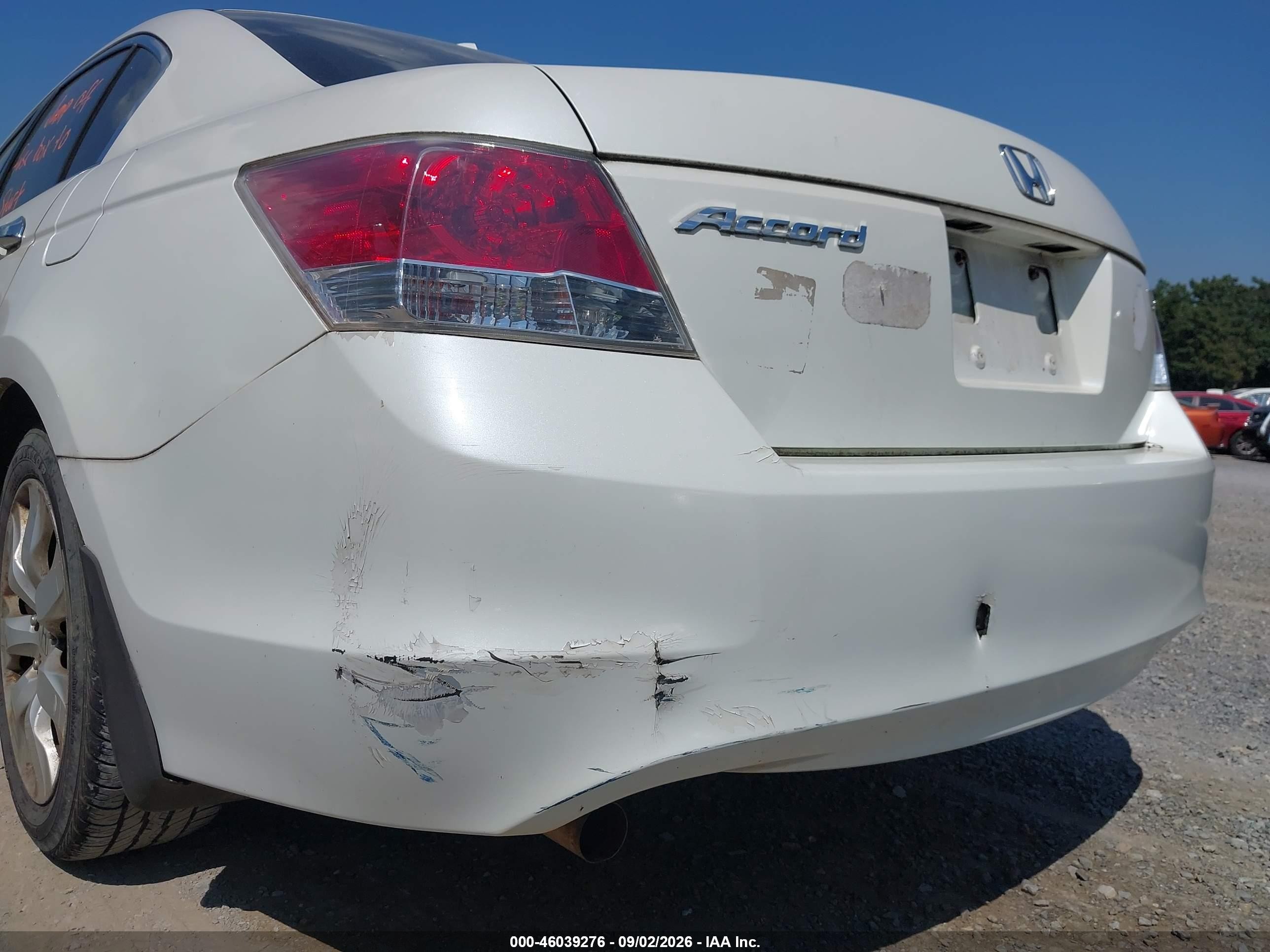2008 Honda Accord 3.5 Ex-l White vin: 1HGCP36878A083487