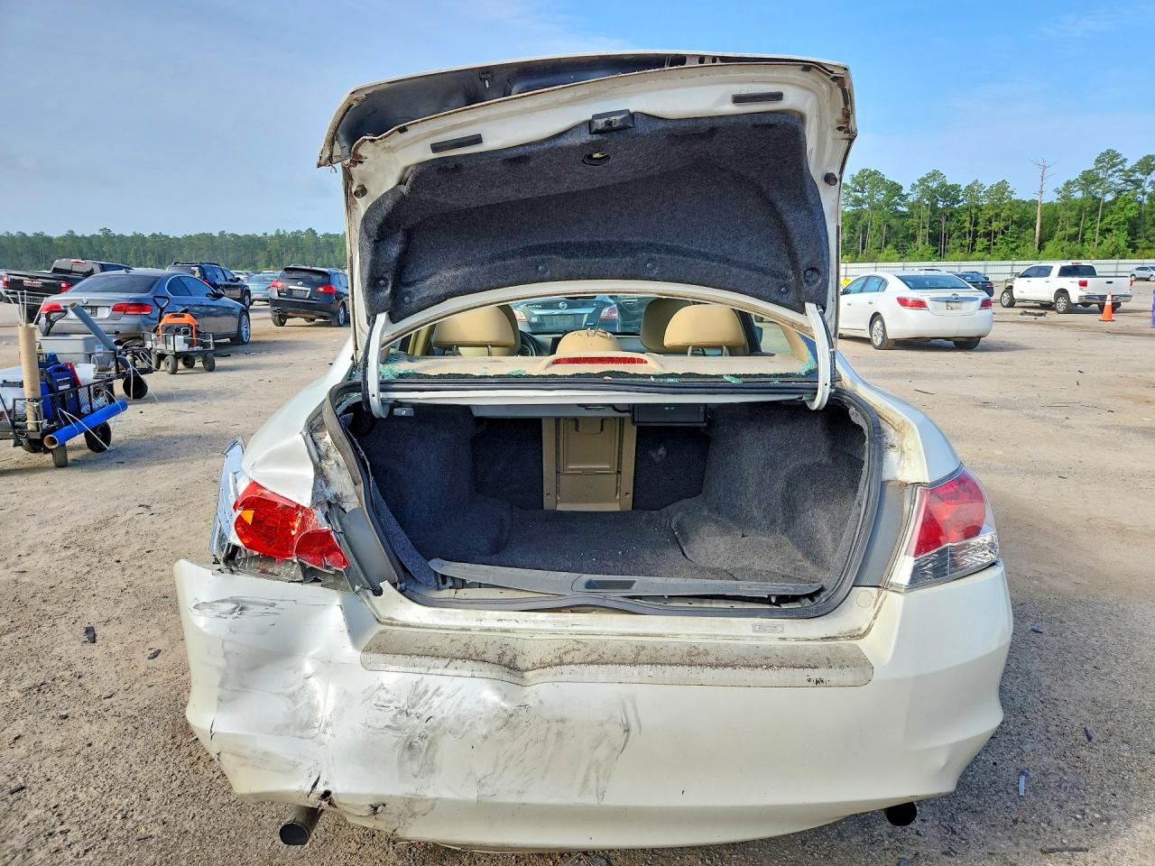2009 Honda Accord Exl White vin: 1HGCP36879A008306