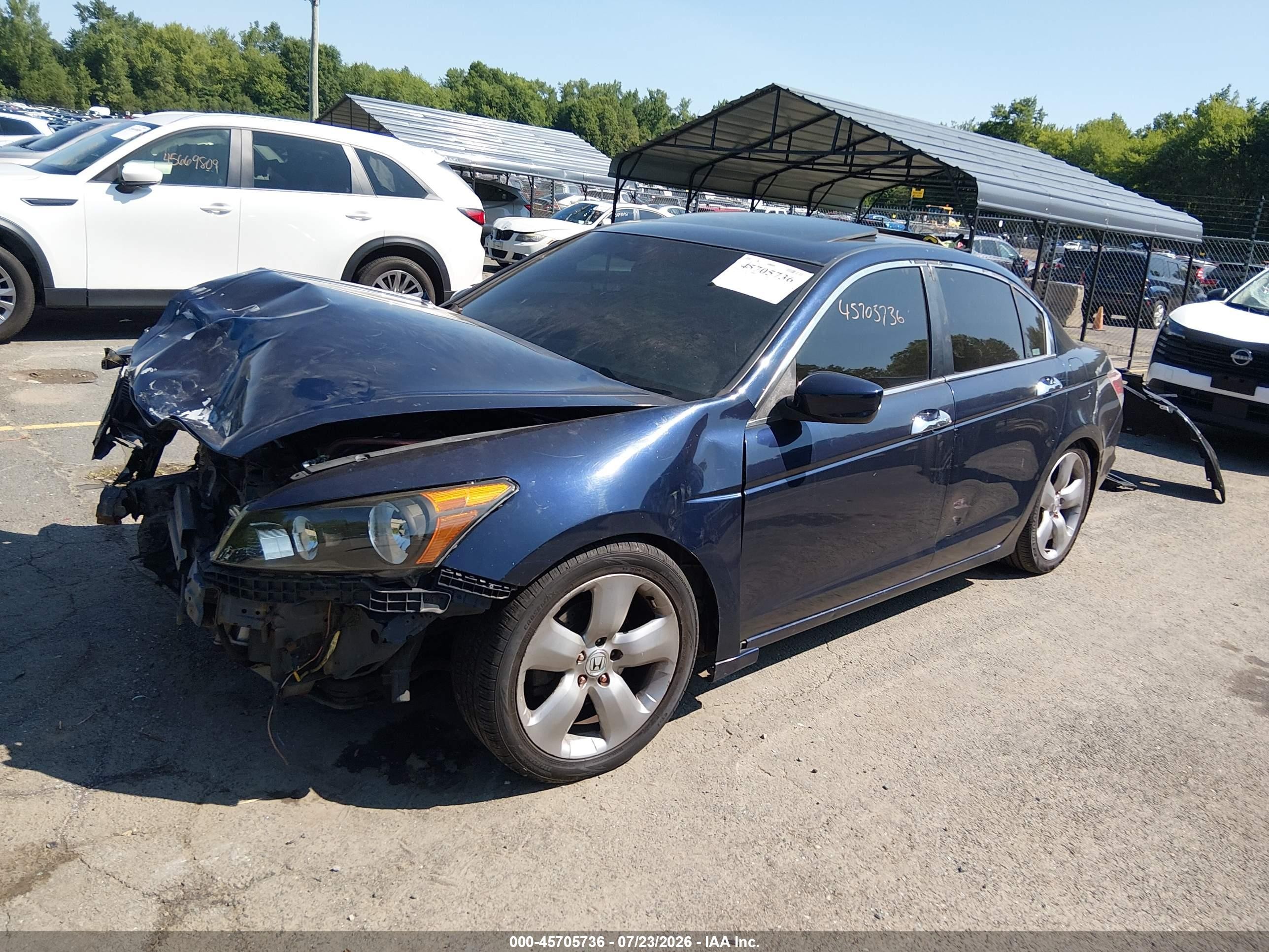 2009 Honda Accord 3.5 Ex-l Blue vin: 1HGCP36879A050913