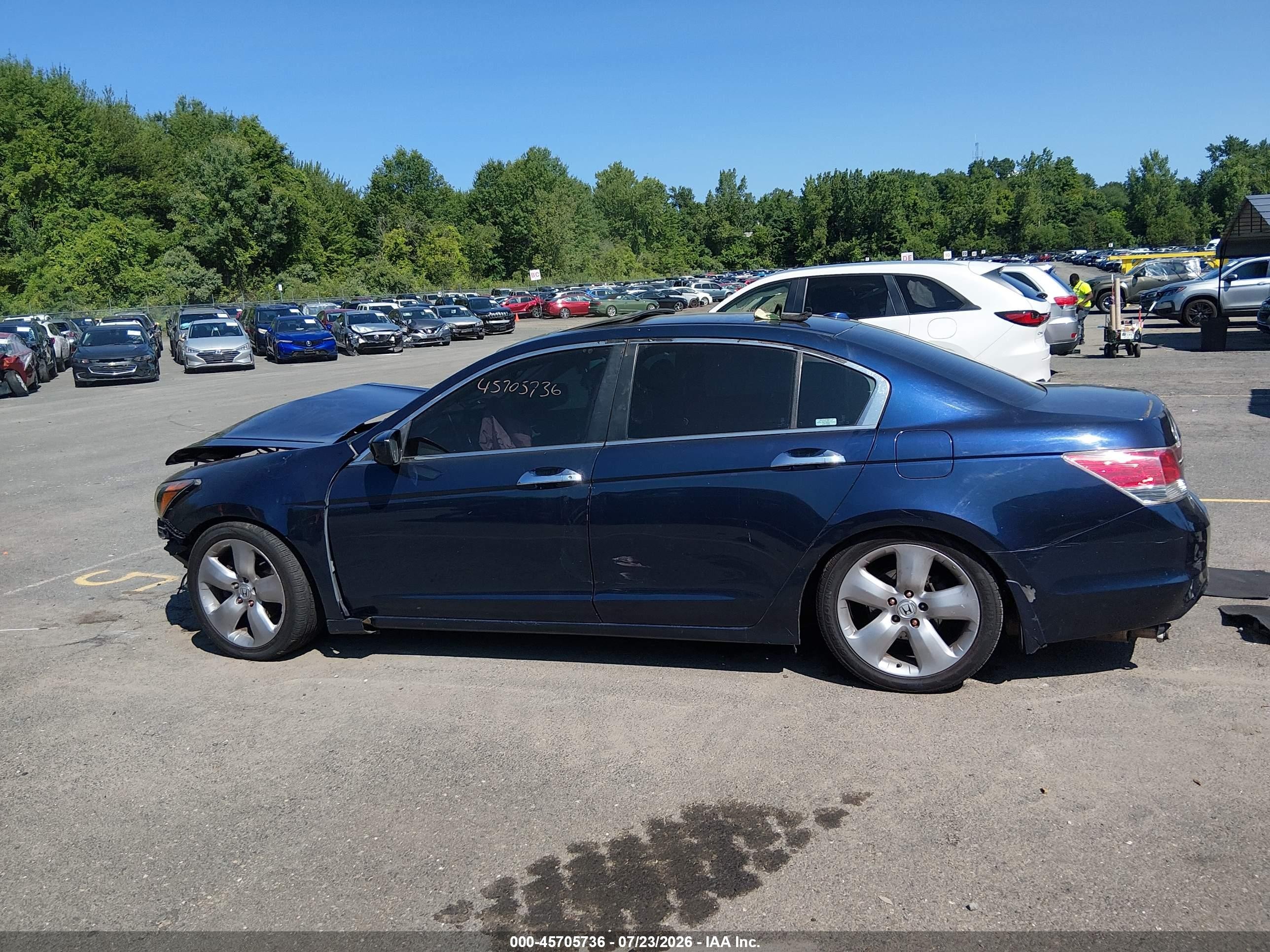 2009 Honda Accord 3.5 Ex-l Blue vin: 1HGCP36879A050913